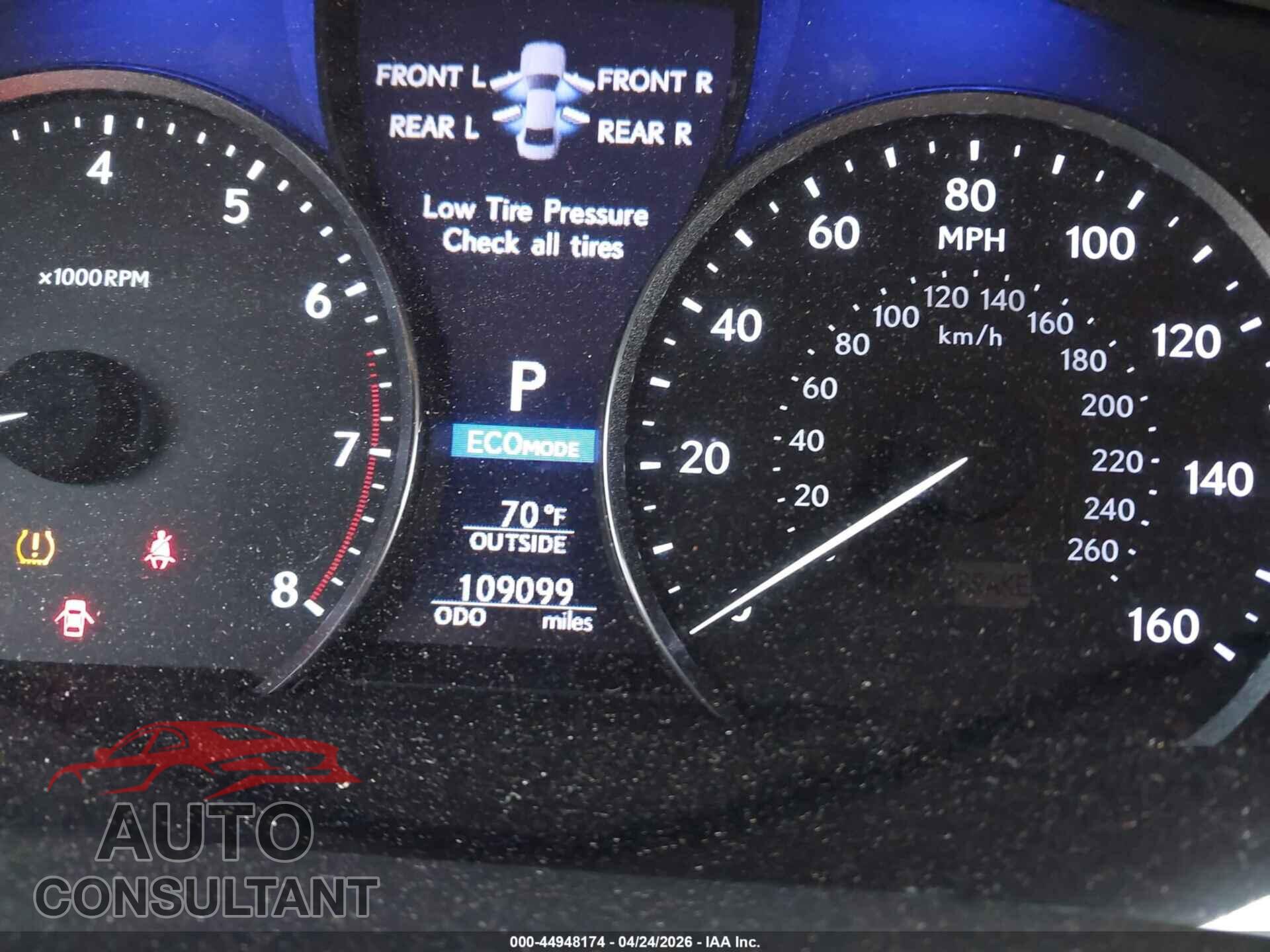 LEXUS LS 460 2013 - JTHBL5EF8D5121957