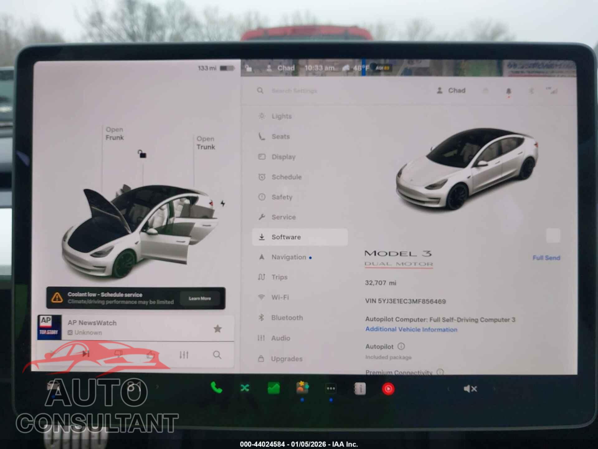 TESLA MODEL 3 2021 - 5YJ3E1EC3MF856469