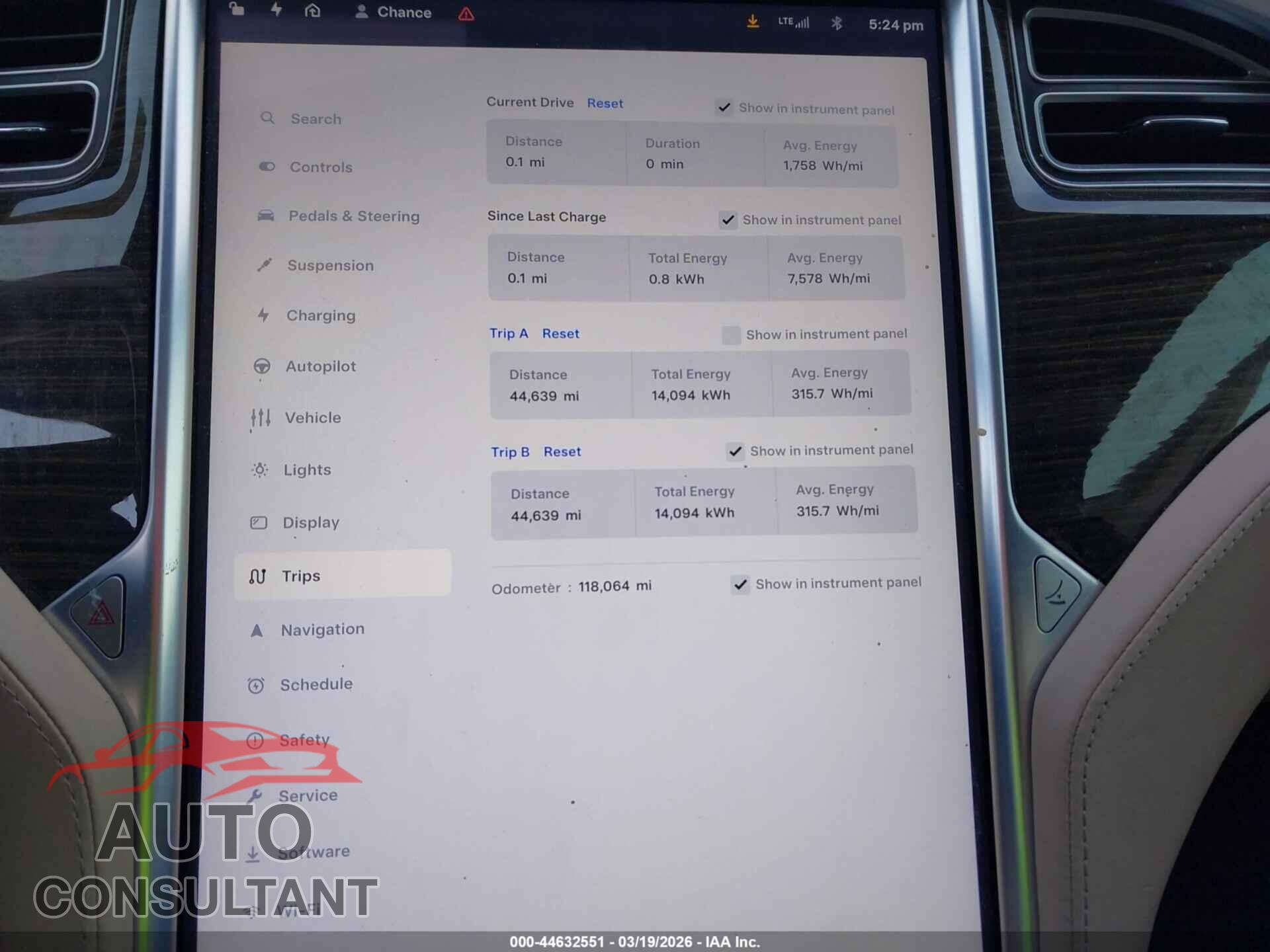 TESLA MODEL S 2015 - 5YJSA1E48FF116371