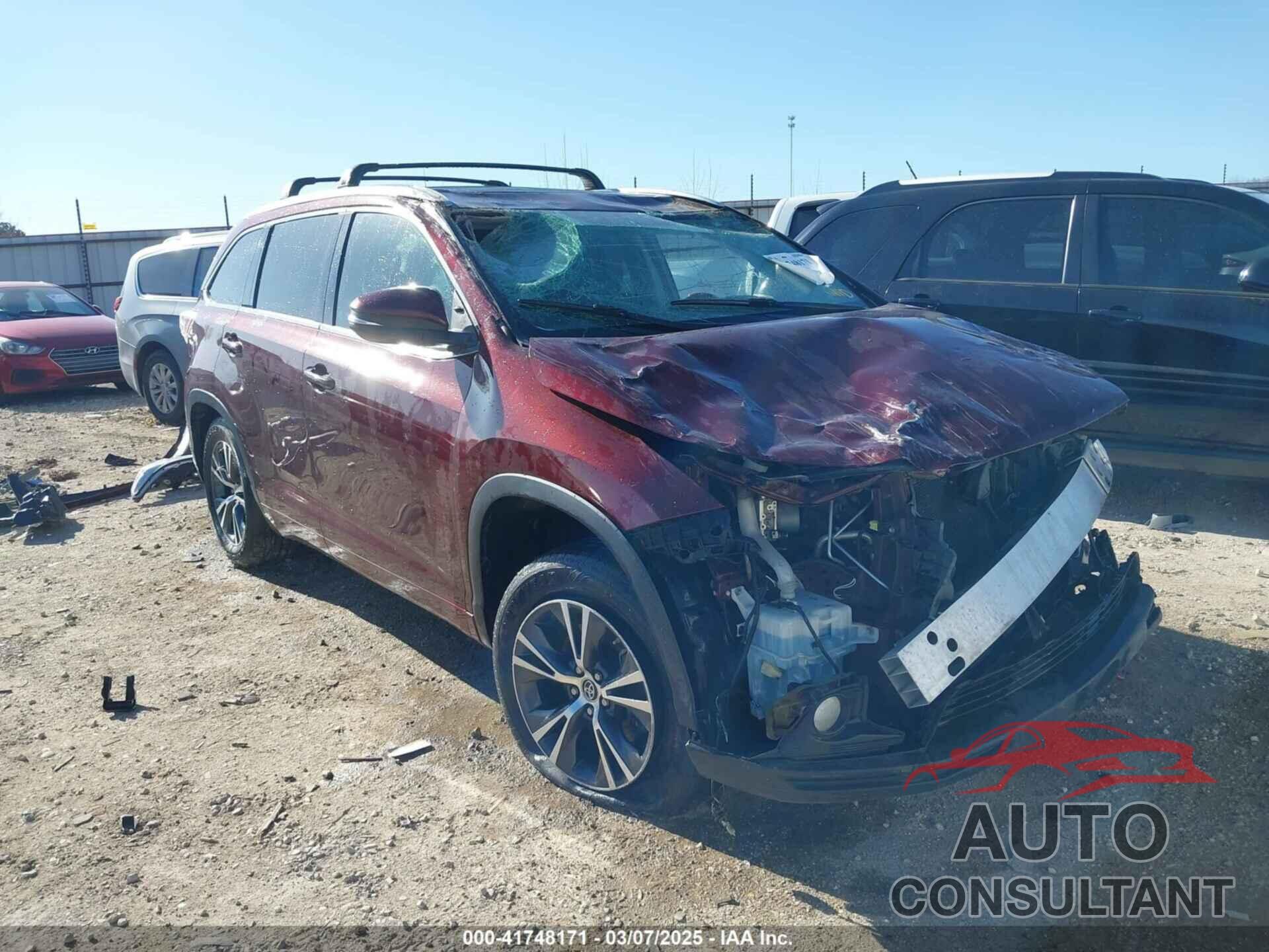 TOYOTA HIGHLANDER 2016 - 5TDKKRFH0GS134518