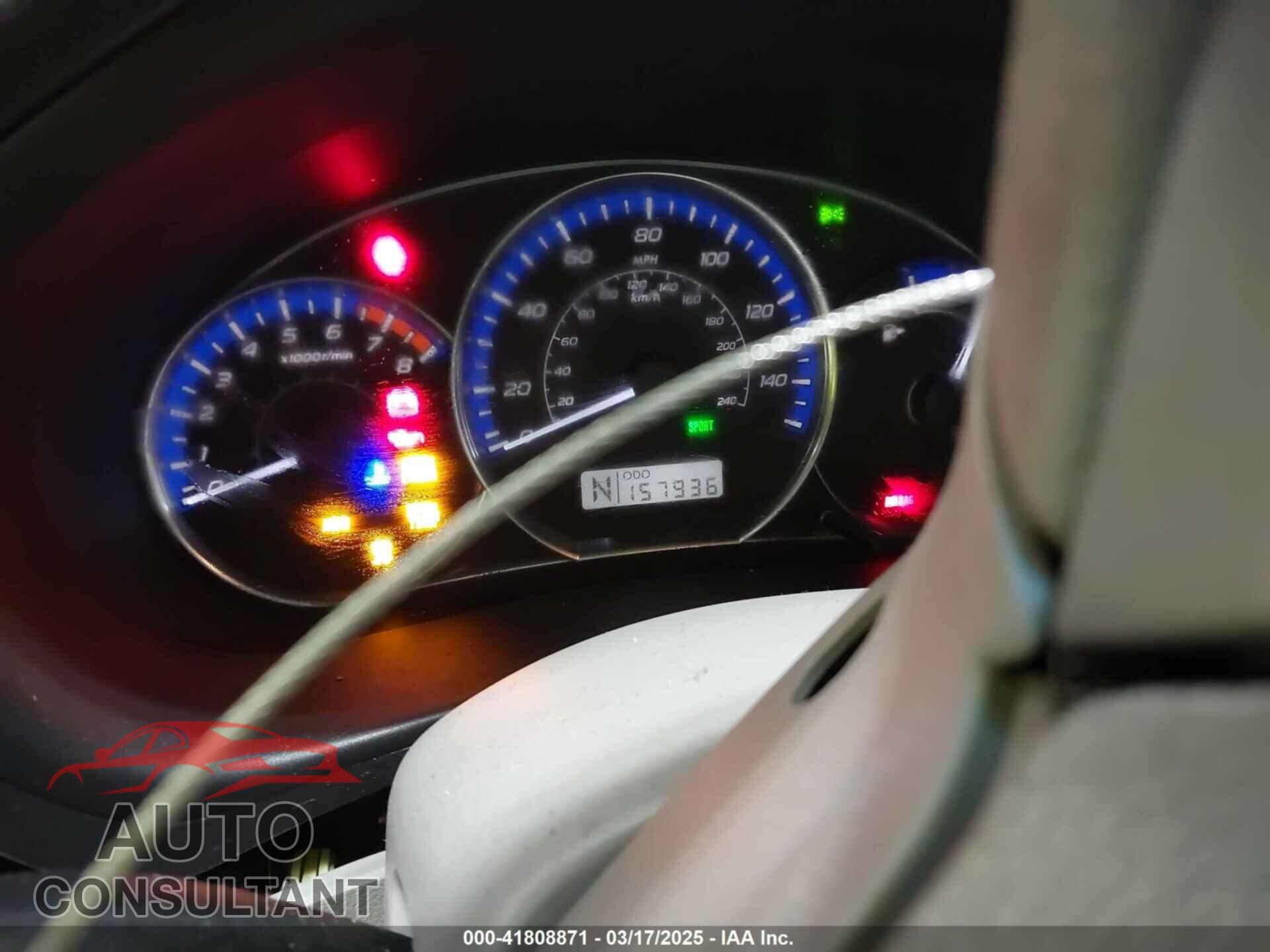 SUBARU FORESTER 2012 - JF2SHABC5CH435523