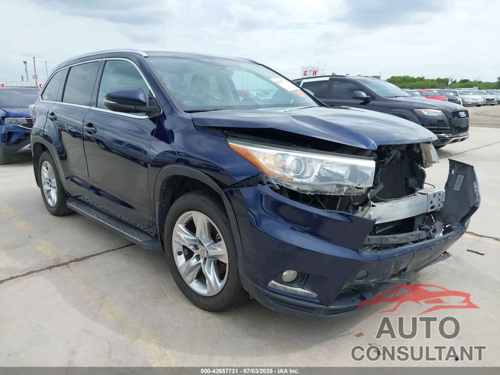 TOYOTA HIGHLANDER 2015 - 5TDYKRFH6FS059249