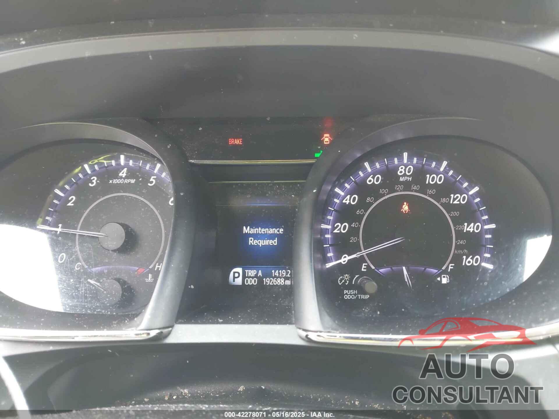 TOYOTA AVALON 2016 - 4T1BK1EB9GU195873