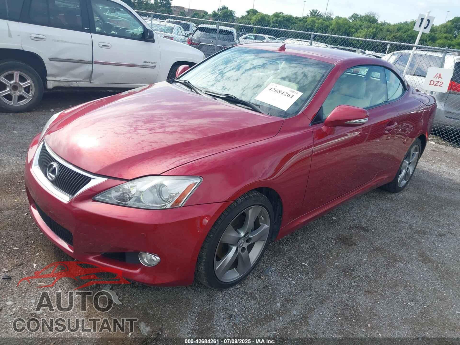 LEXUS IS 250C 2010 - JTHFF2C28A2512322