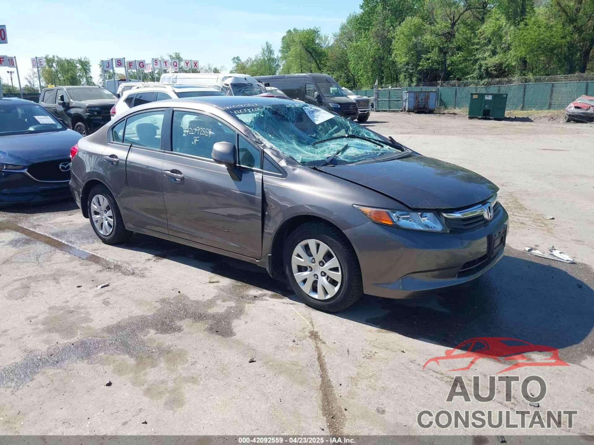 HONDA CIVIC 2012 - 19XFB2F52CE348431