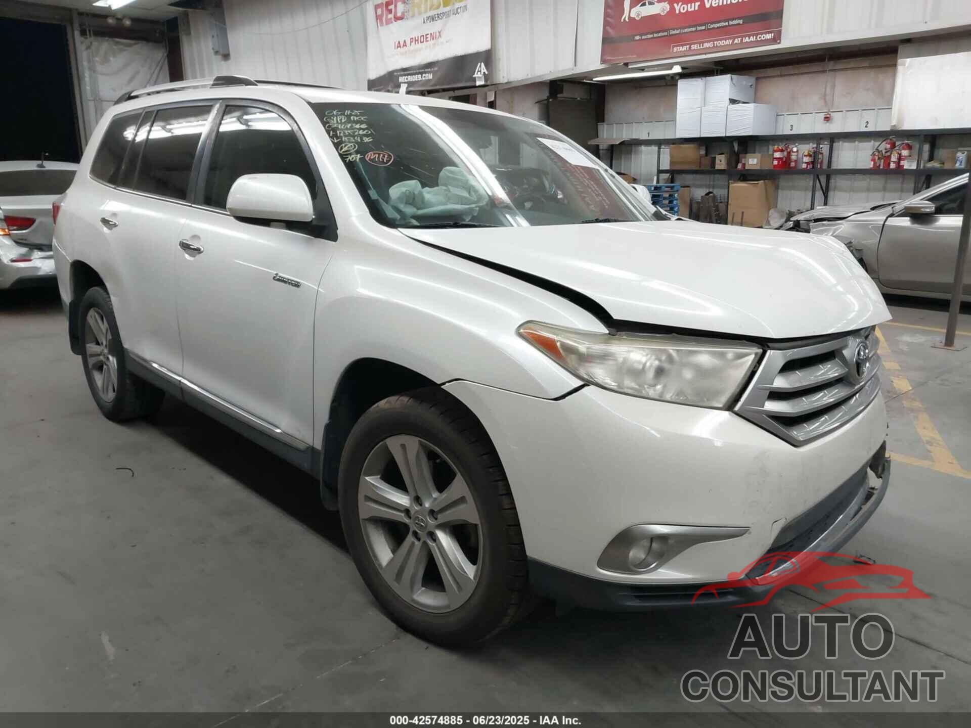 TOYOTA HIGHLANDER 2012 - 5TDDK3EH3CS153436