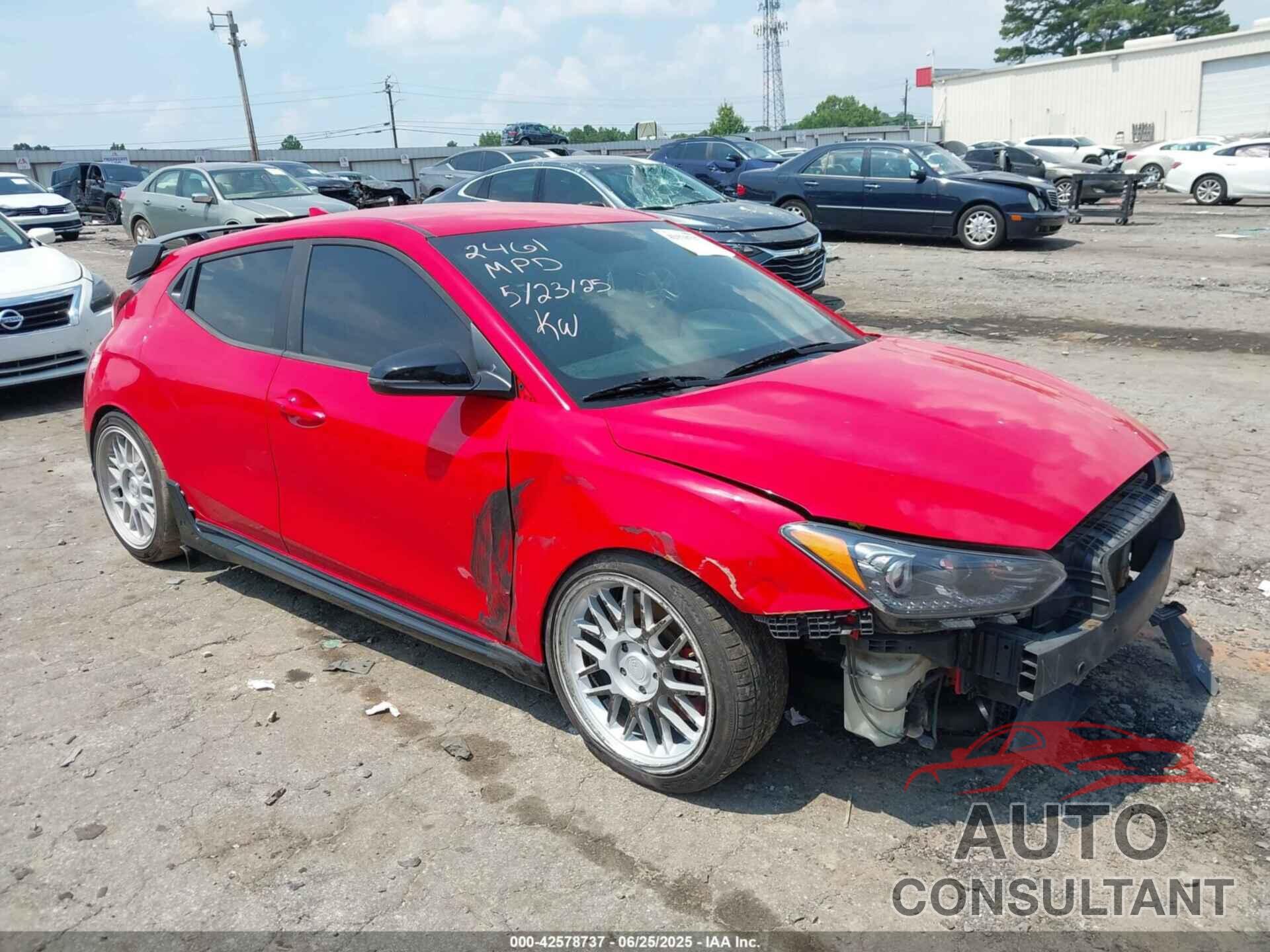 HYUNDAI VELOSTER 2019 - KMHT36AH7KU002461