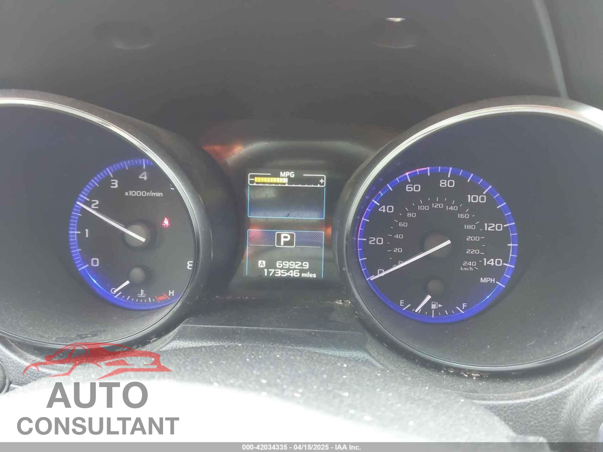 SUBARU OUTBACK 2015 - 4S4BSBLC9F3228585