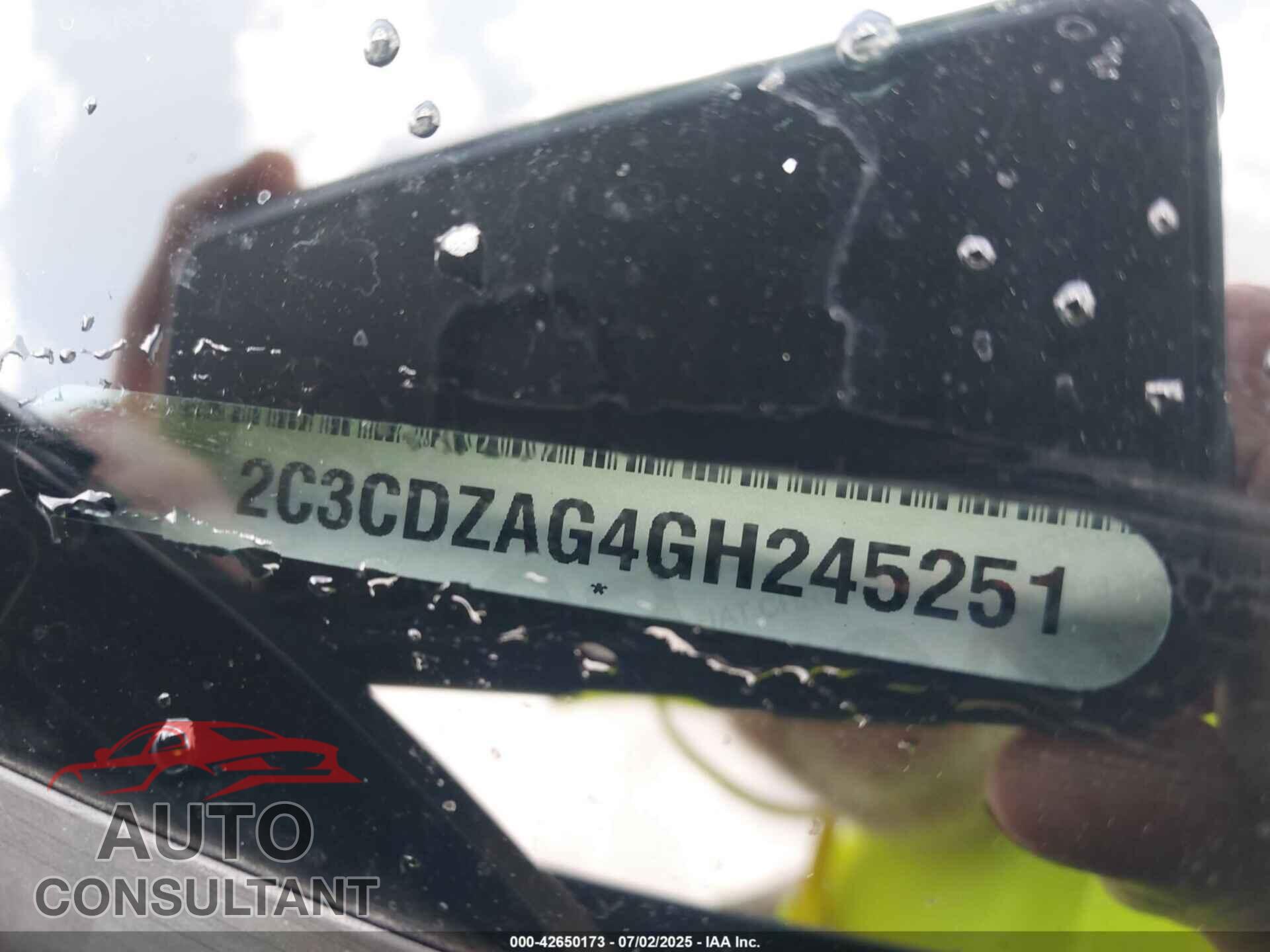 DODGE CHALLENGER 2016 - 2C3CDZAG4GH245251