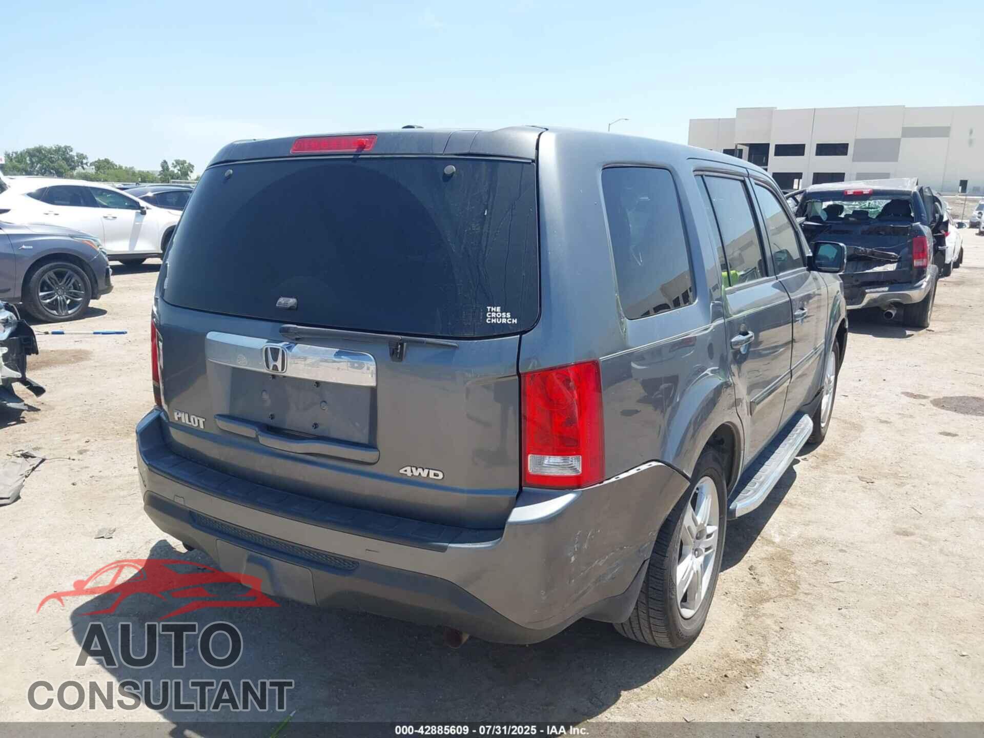 HONDA PILOT 2012 - 5FNYF4H76CB008135