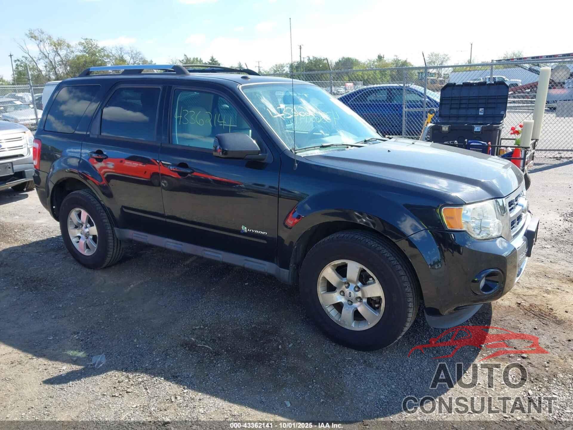 FORD ESCAPE HYBRID 2011 - 1FMCU4K35BKA59855