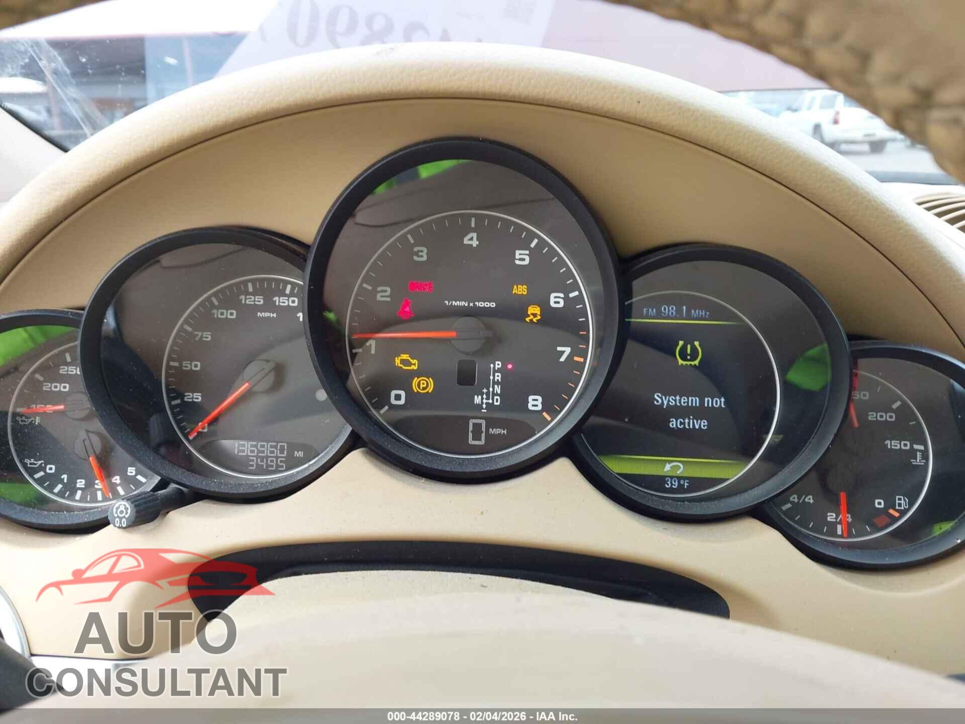PORSCHE CAYENNE 2011 - WP1AA2A2XBLA04831