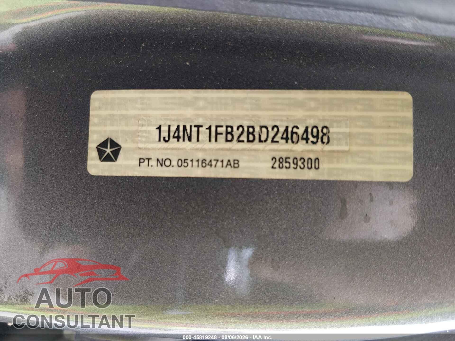 JEEP COMPASS 2011 - 1J4NT1FB2BD246498