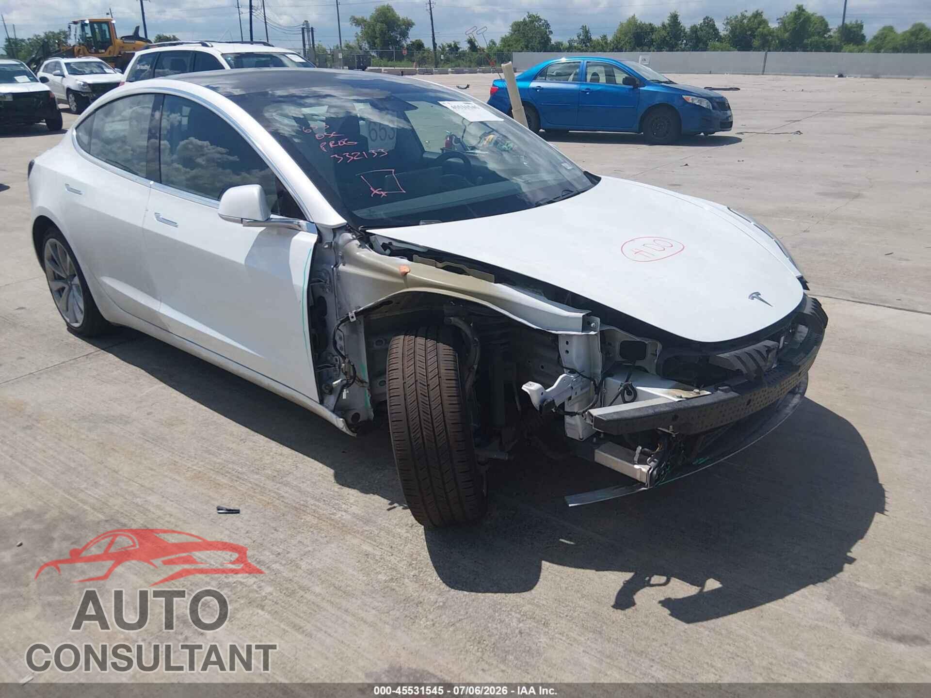 TESLA MODEL 3 2019 - 5YJ3E1EA8KF332133