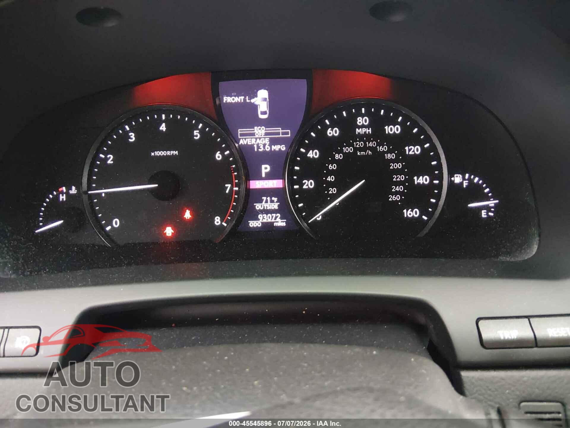LEXUS LS 460 2013 - JTHCL5EF8D5017537