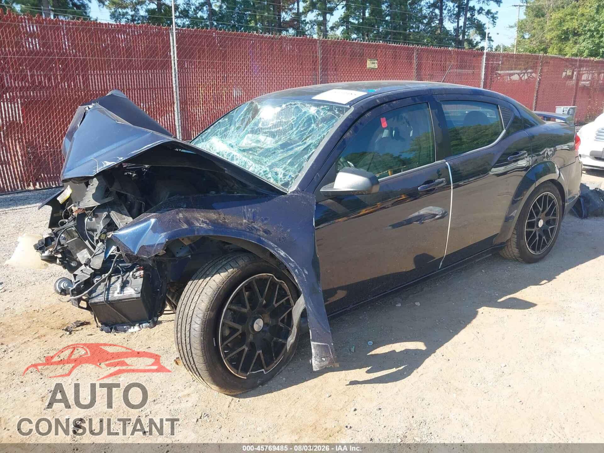 DODGE AVENGER 2013 - 1C3CDZAG6DN552889