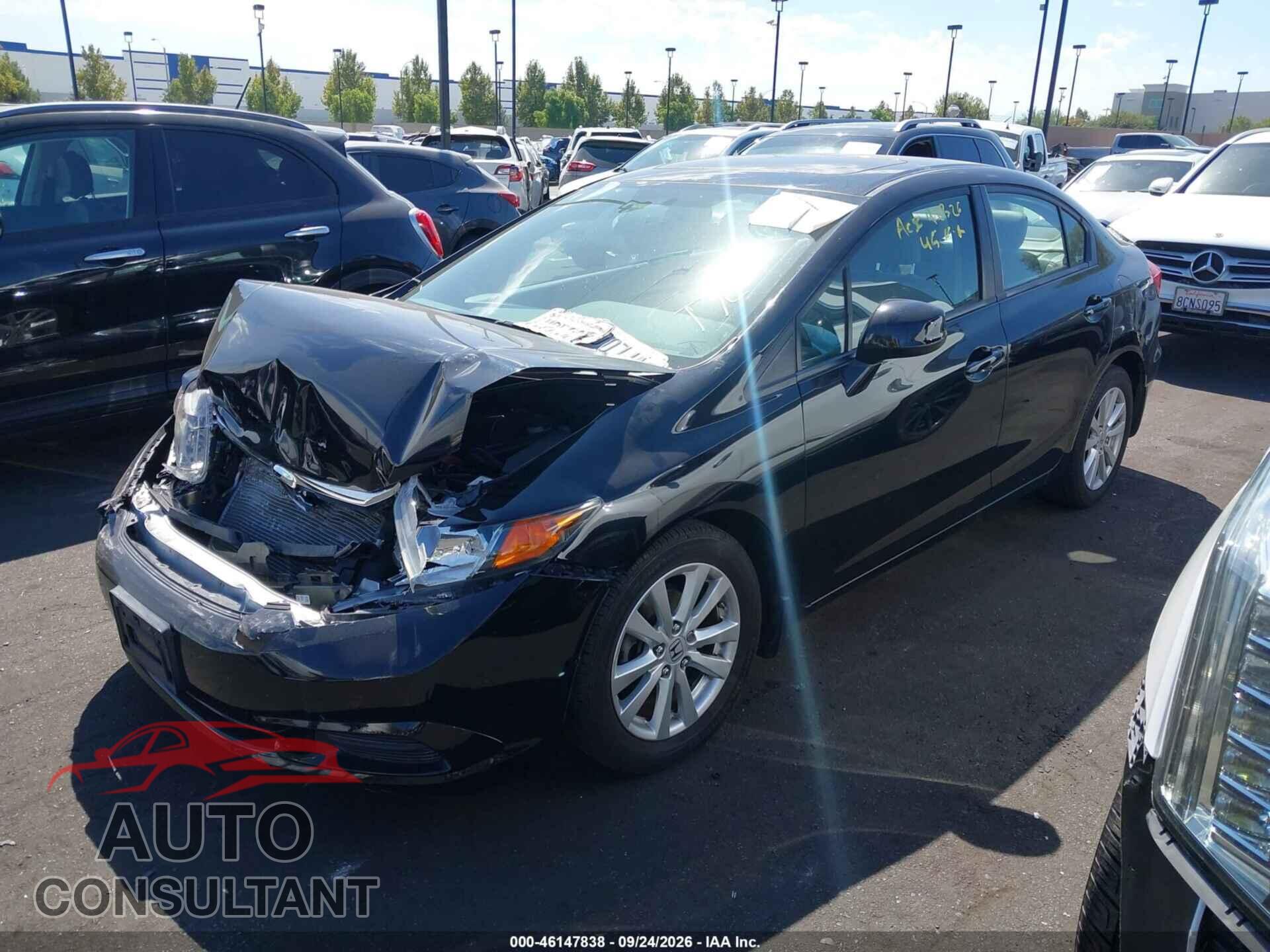 HONDA CIVIC 2012 - 19XFB2F9XCE331847