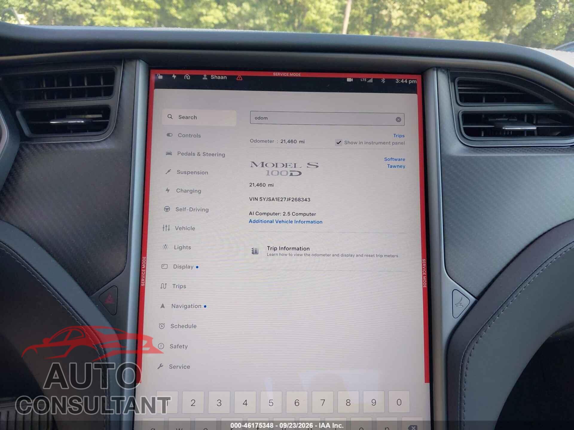 TESLA MODEL S 2018 - 5YJSA1E27JF268343