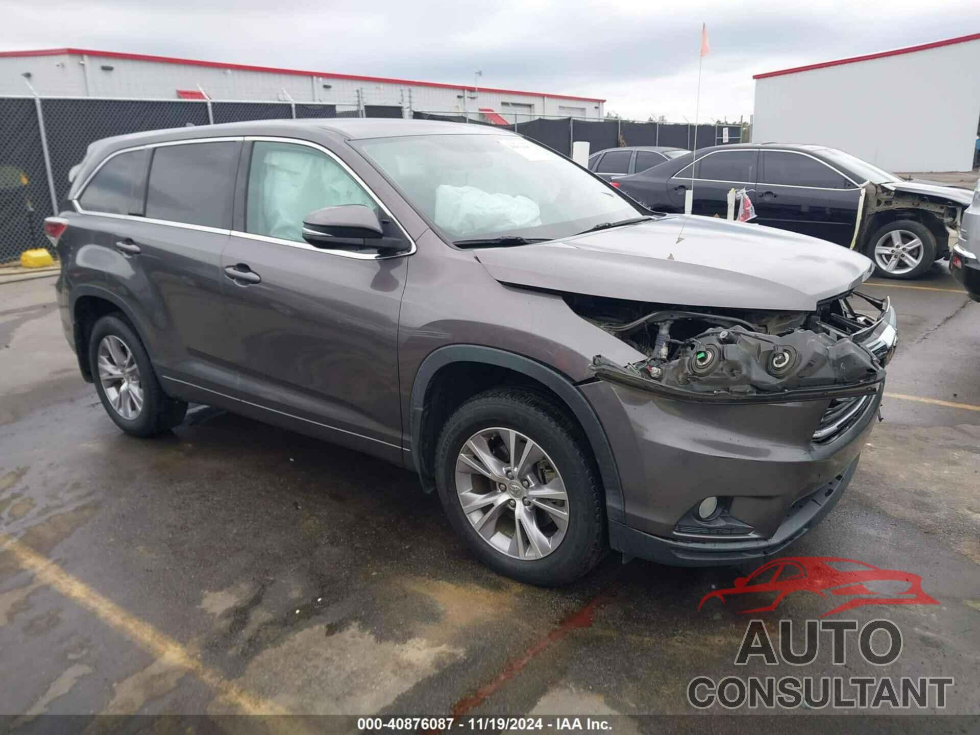 TOYOTA HIGHLANDER 2015 - 5TDBKRFH9FS222790