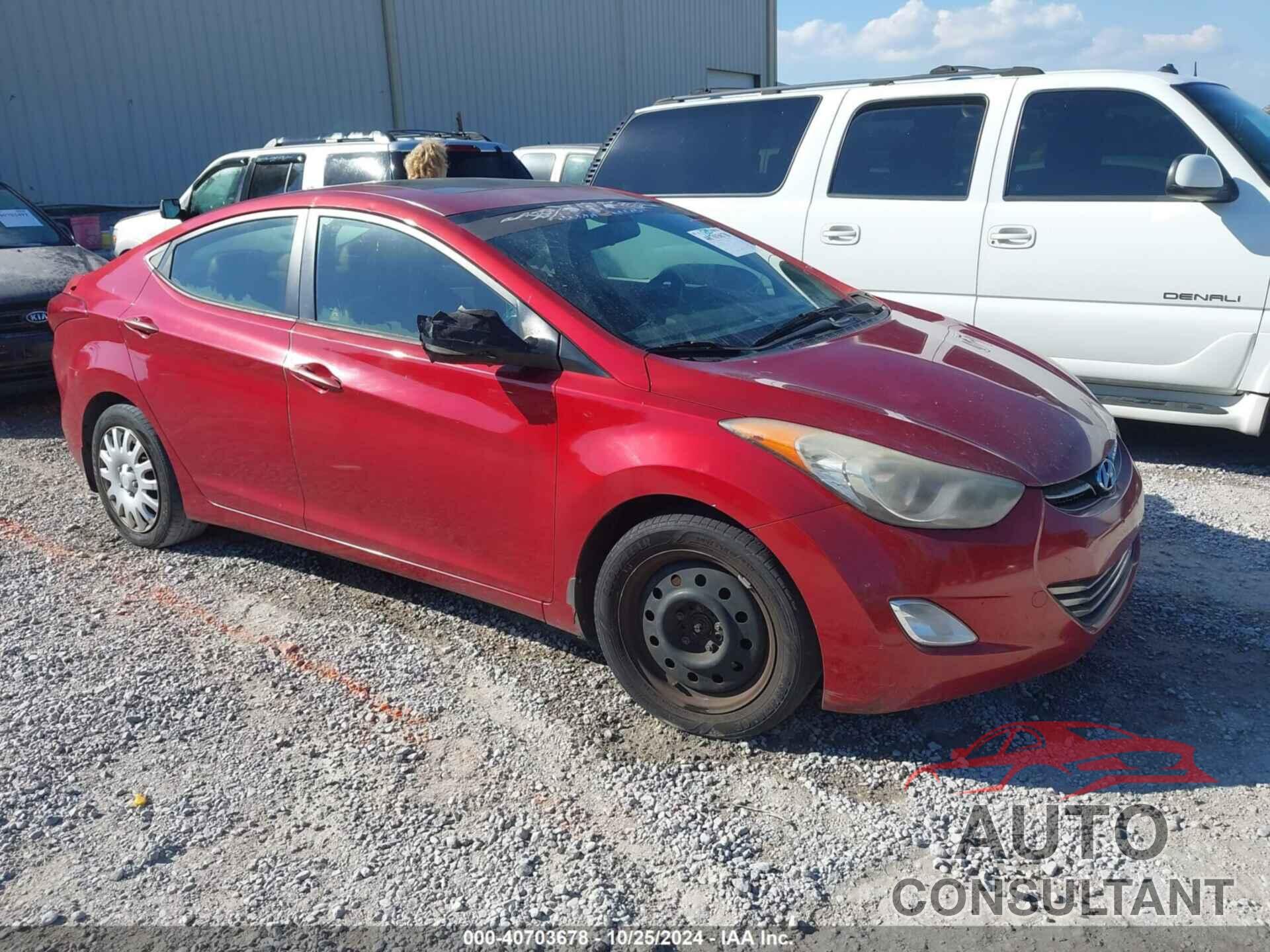 HYUNDAI ELANTRA 2013 - KMHDH4AE6DU668794