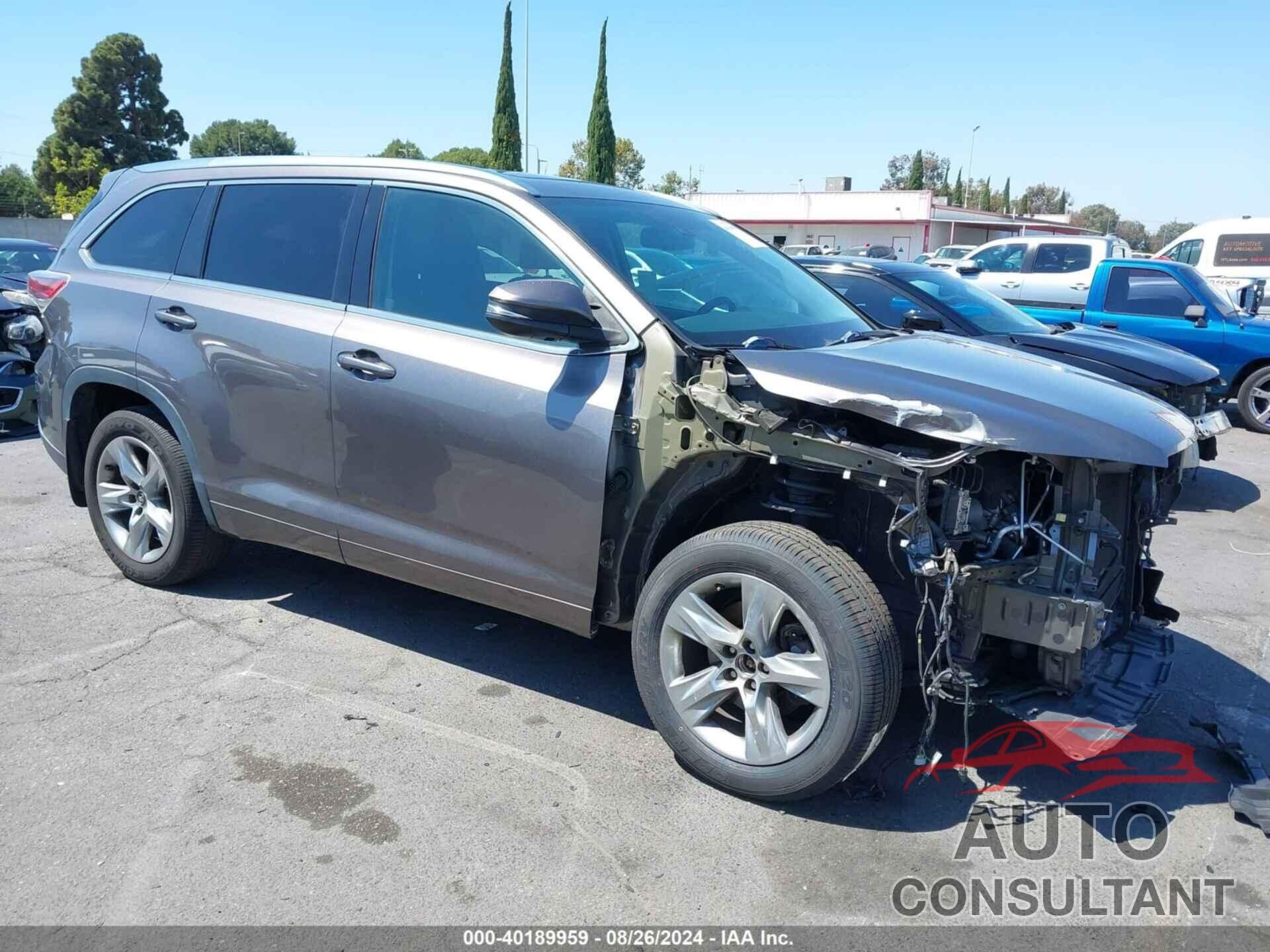 TOYOTA HIGHLANDER 2016 - 5TDYKRFH9GS185526