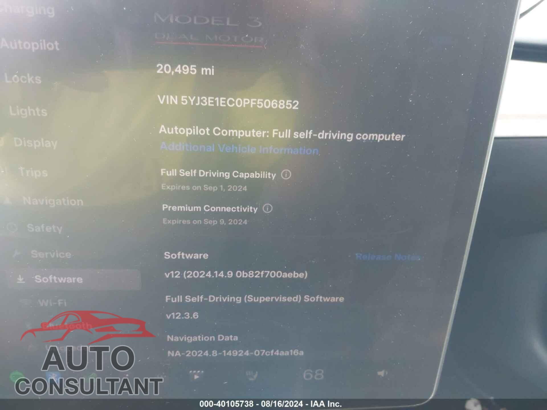 TESLA MODEL 3 2023 - 5YJ3E1EC0PF506852