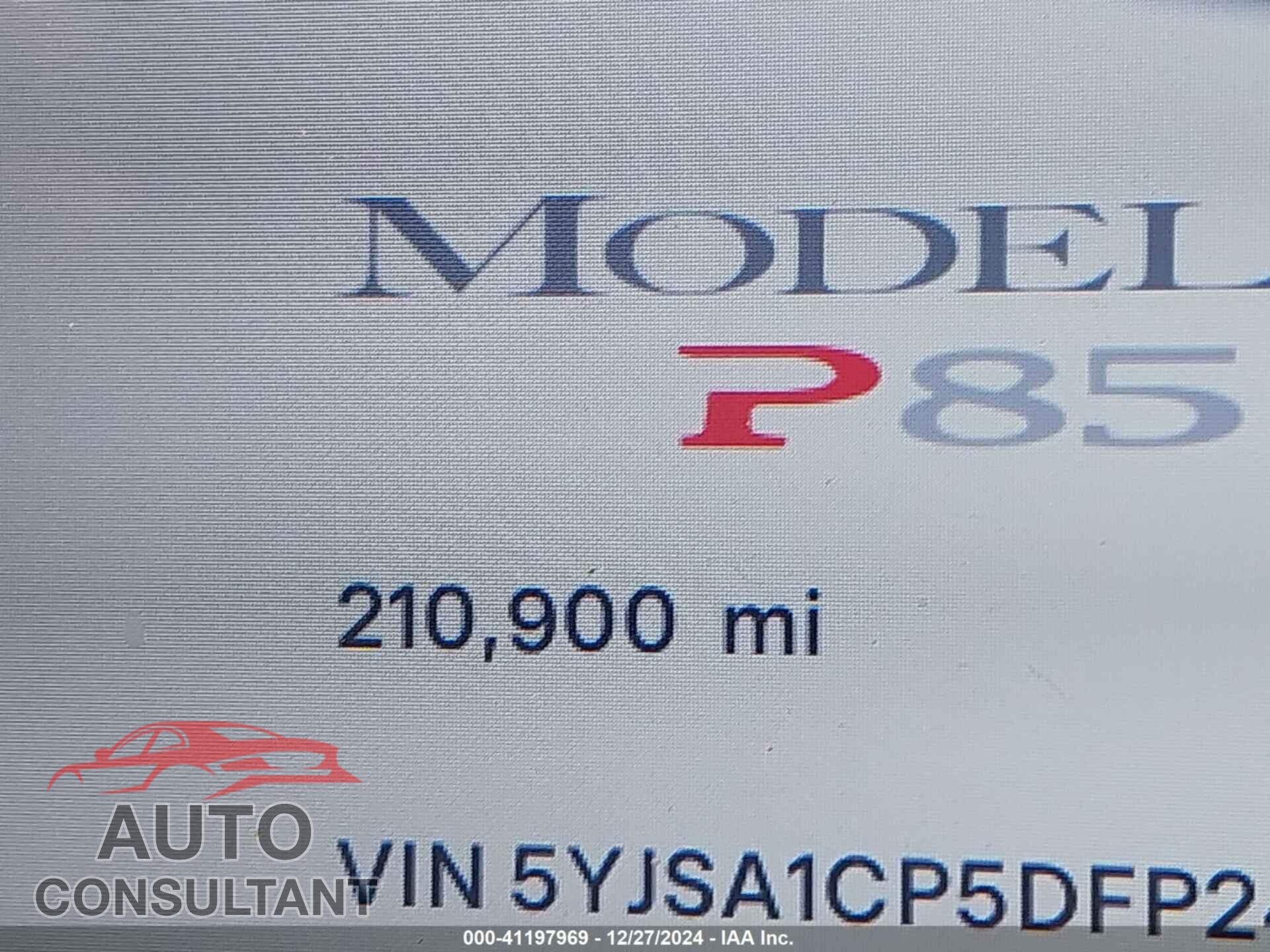 TESLA MODEL S 2013 - 5YJSA1CP5DFP24939