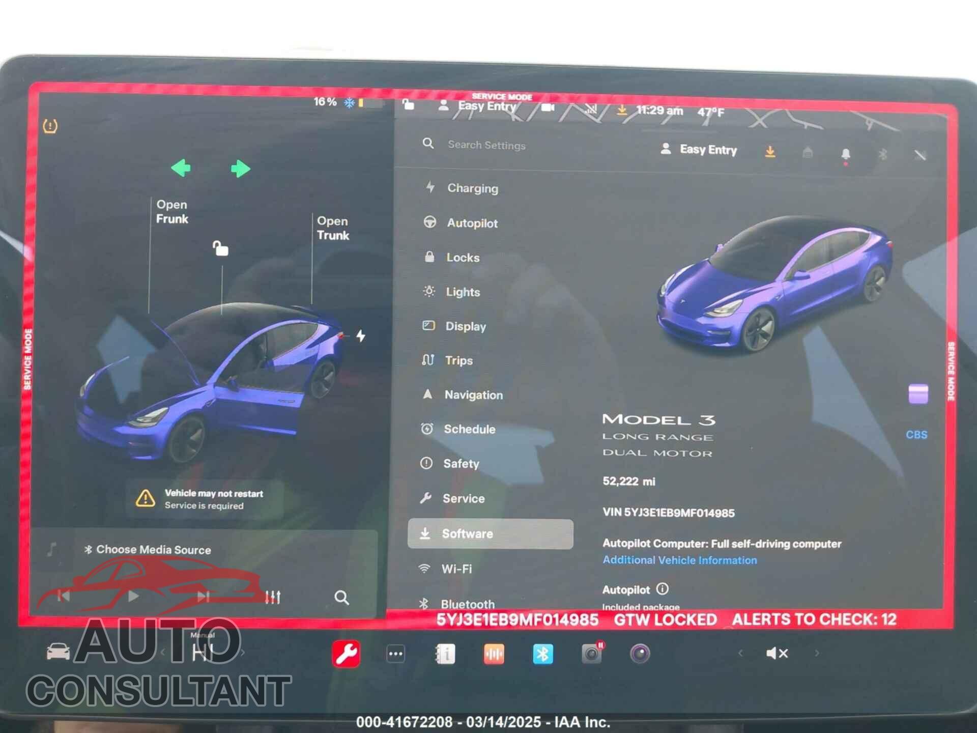TESLA MODEL 3 2021 - 5YJ3E1EB9MF014985