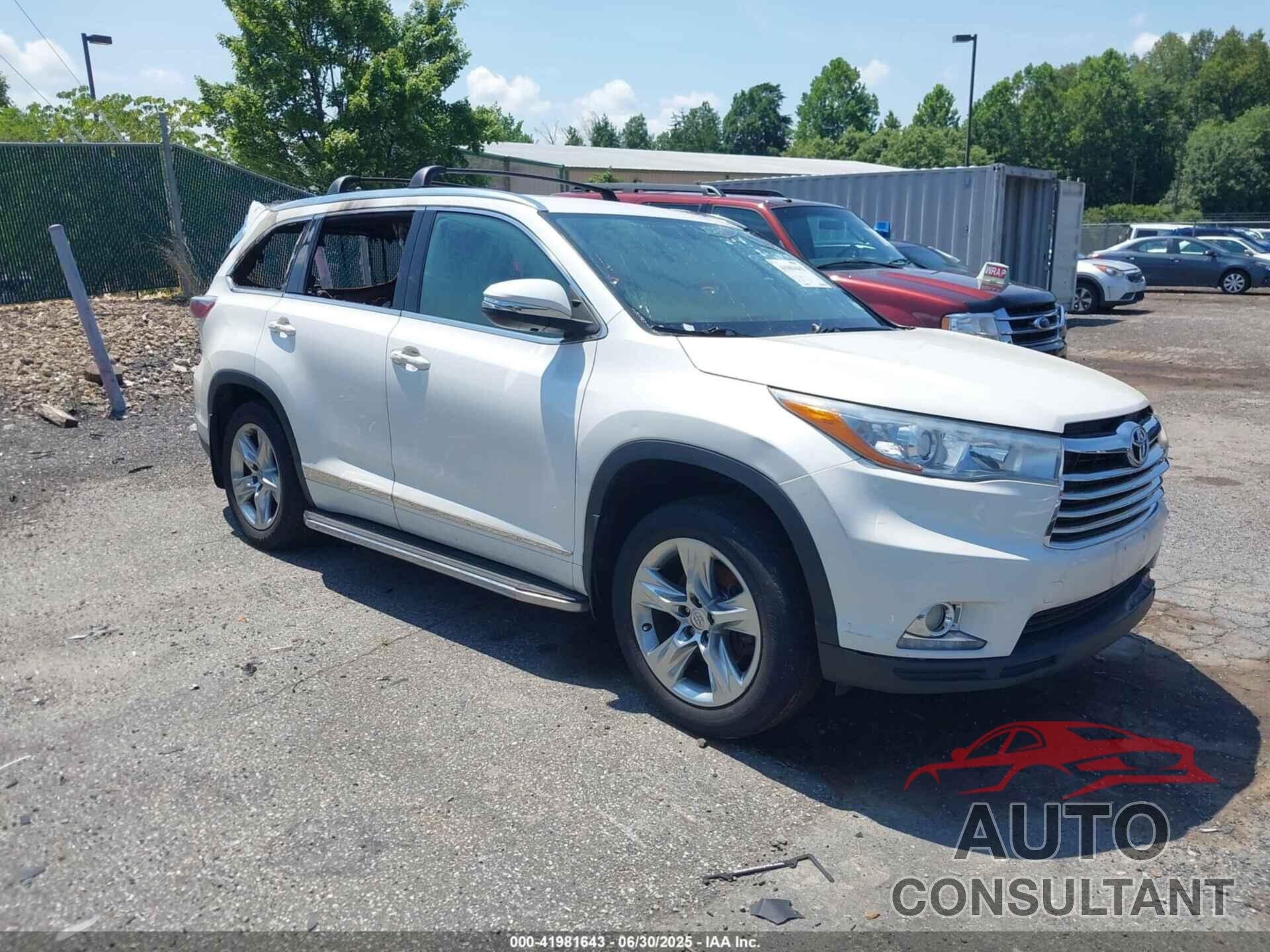 TOYOTA HIGHLANDER 2015 - 5TDDKRFH2FS078928