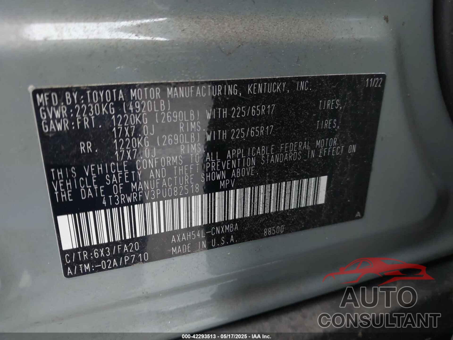 TOYOTA RAV4 HYBRID 2023 - 4T3RWRFV3PU082518