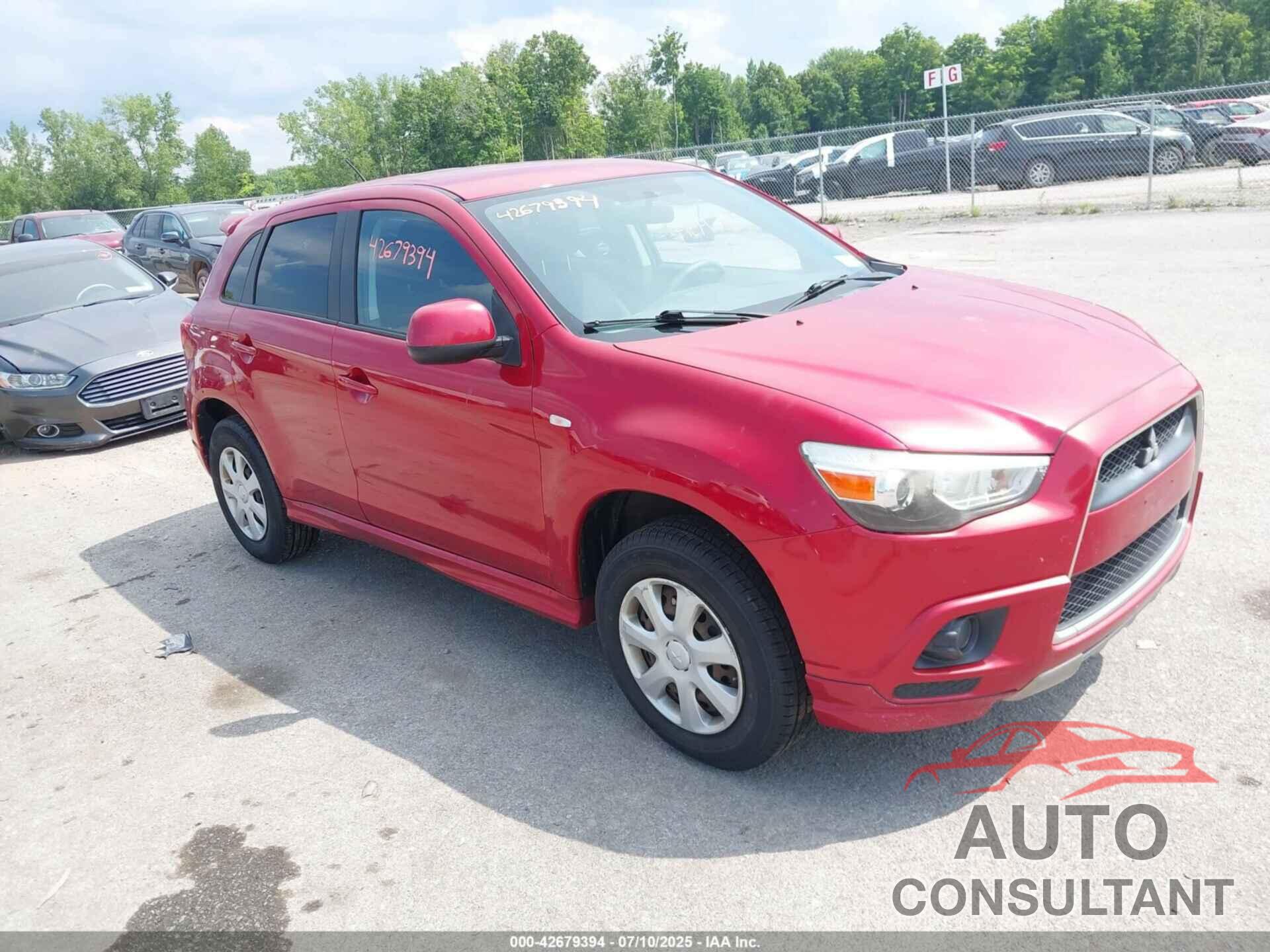 MITSUBISHI OUTLANDER SPORT 2012 - JA4AP3AU1CZ007987
