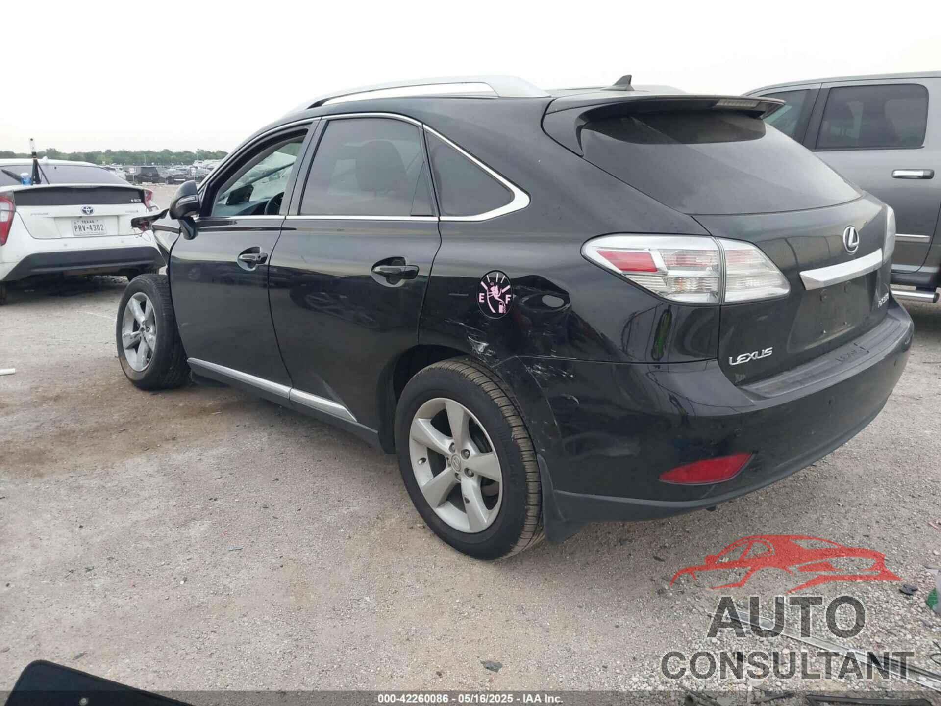 LEXUS RX 350 2010 - 2T2BK1BA6AC007827