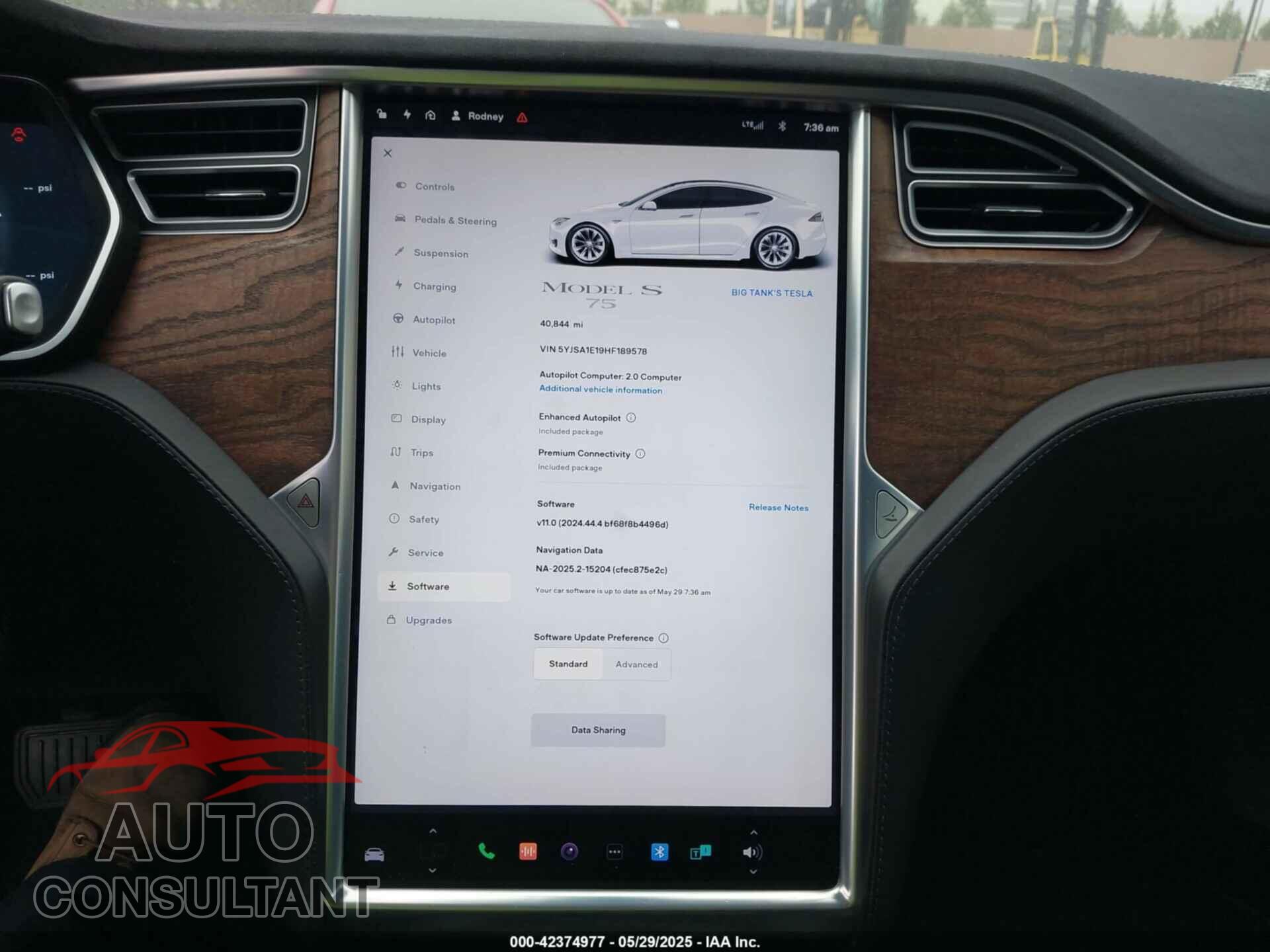 TESLA MODEL S 2017 - 5YJSA1E19HF189578