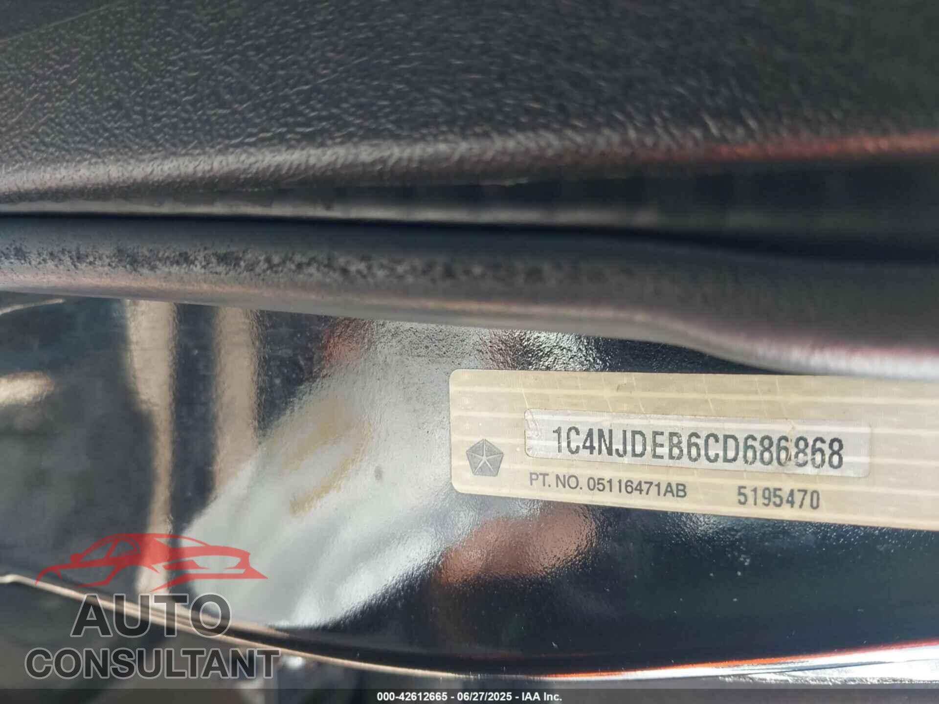 JEEP COMPASS 2012 - 1C4NJDEB6CD686868