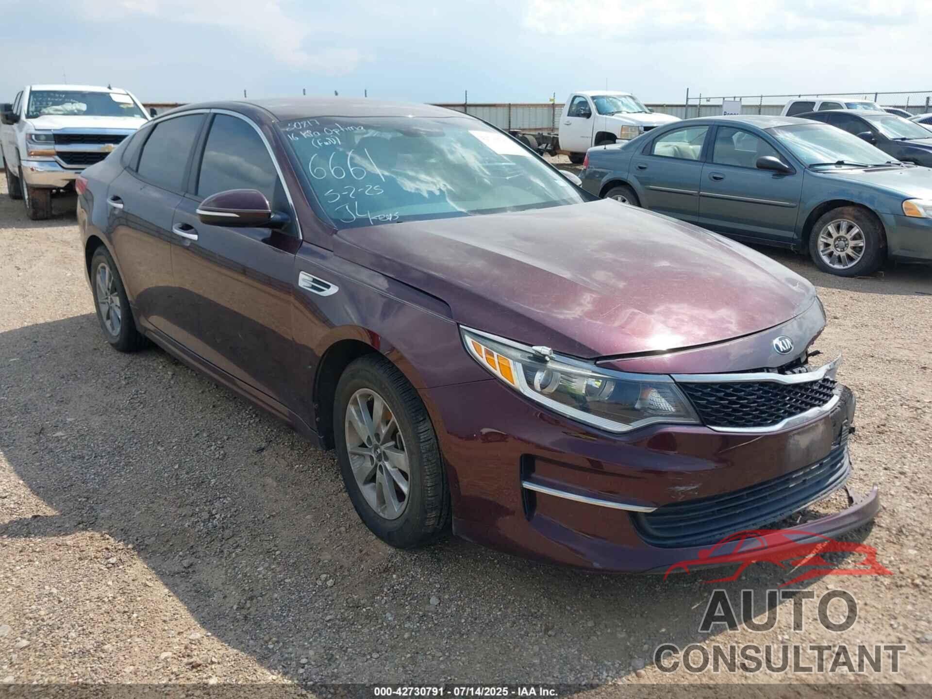 KIA OPTIMA 2016 - 5XXGT4L11GG076661
