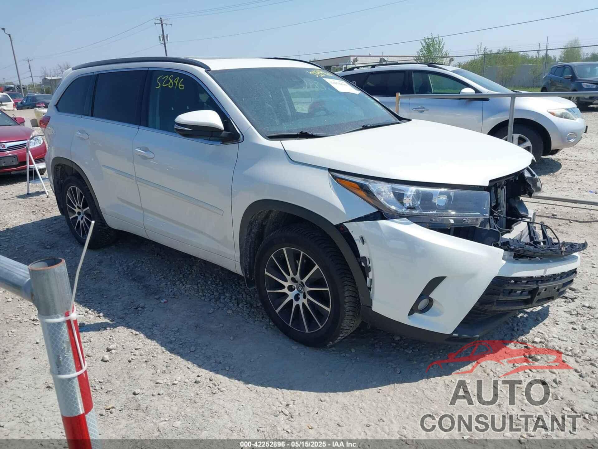 TOYOTA HIGHLANDER 2017 - 5TDJZRFH1HS515030