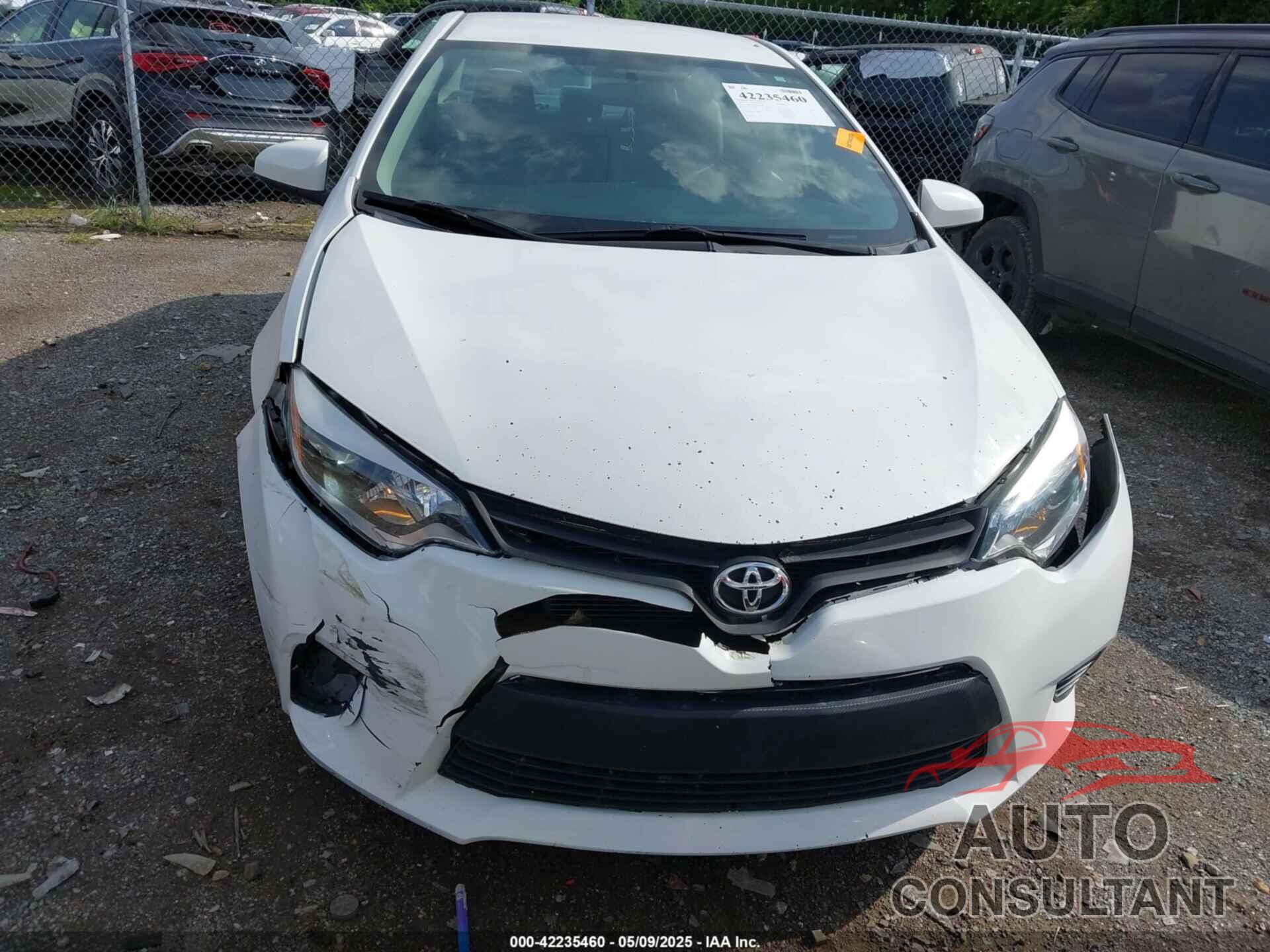 TOYOTA COROLLA 2016 - 2T1BURHE7GC570630