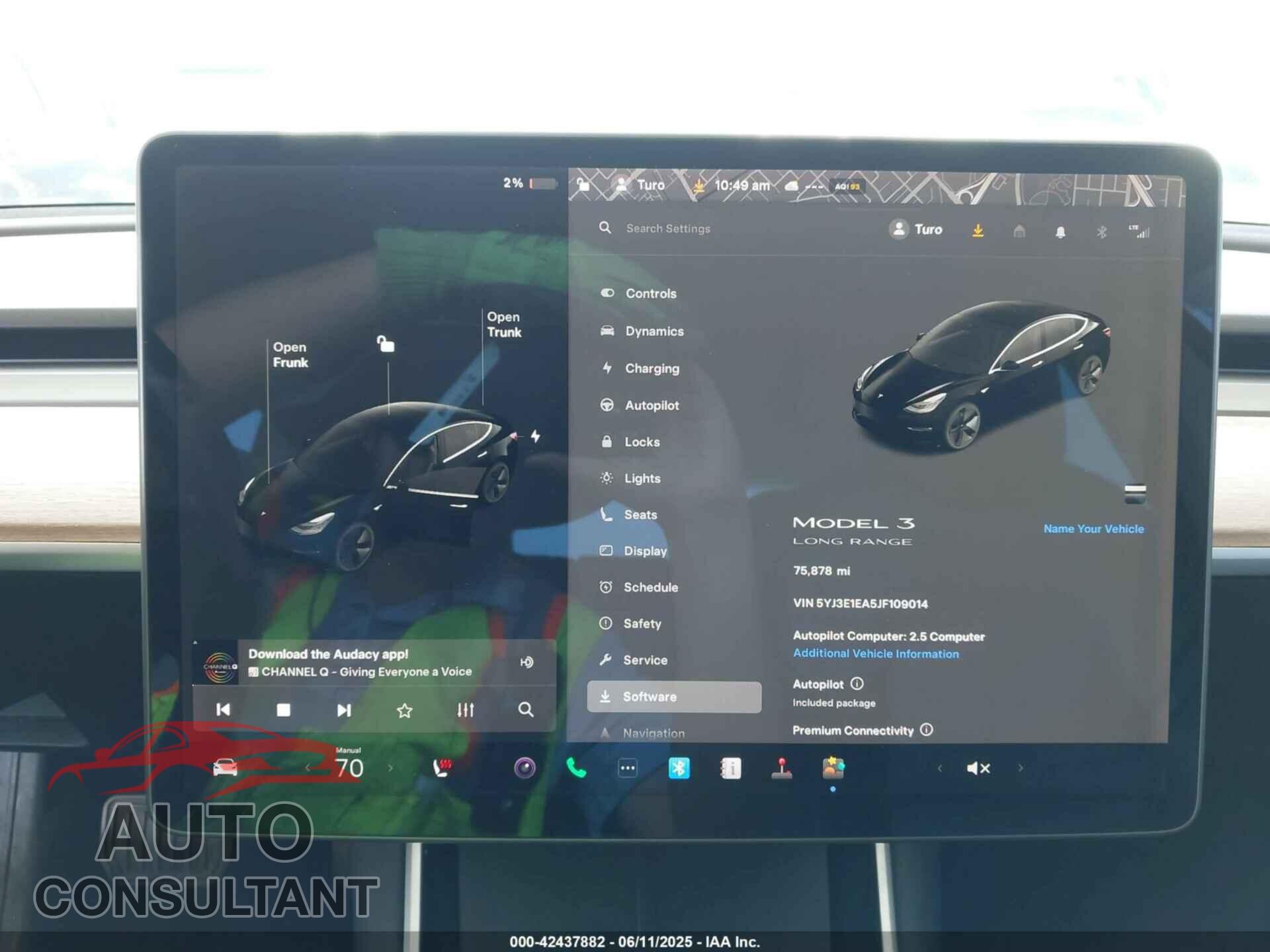 TESLA MODEL 3 2018 - 5YJ3E1EA5JF109014