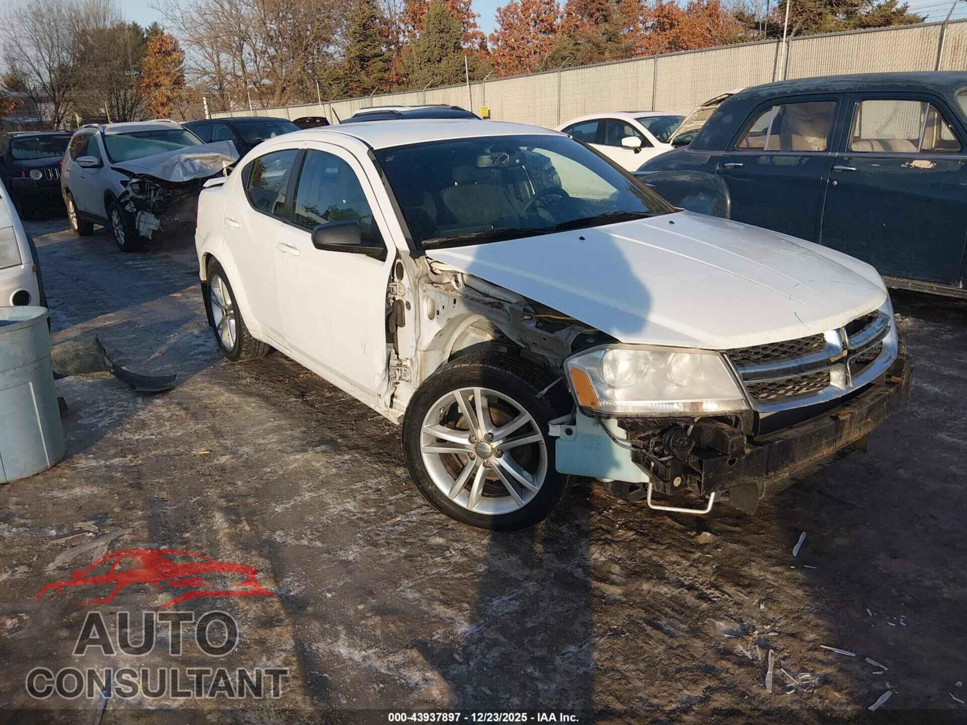 DODGE AVENGER 2012 - 1C3CDZAG5CN254591