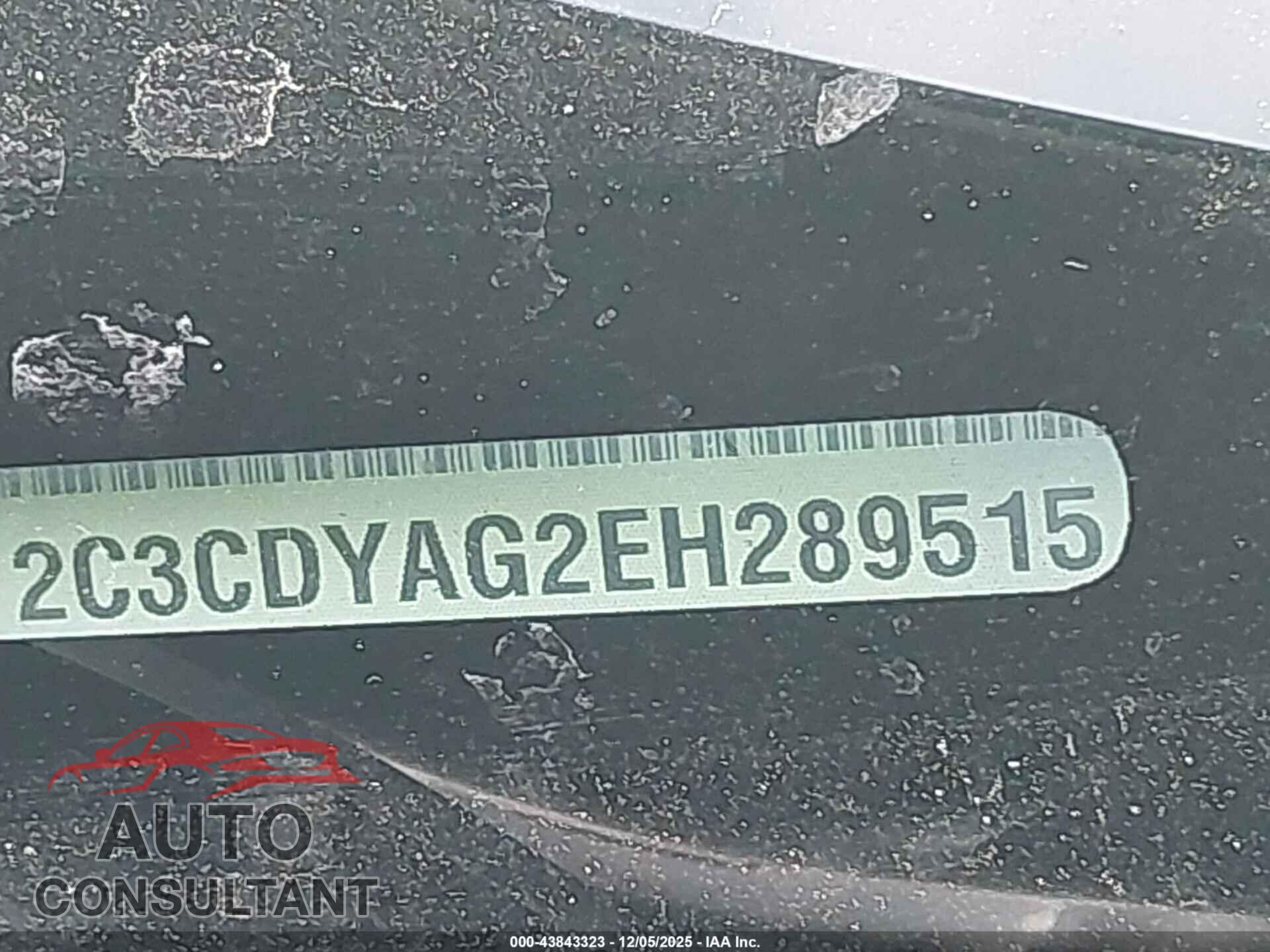 DODGE CHALLENGER 2014 - 2C3CDYAG2EH289515