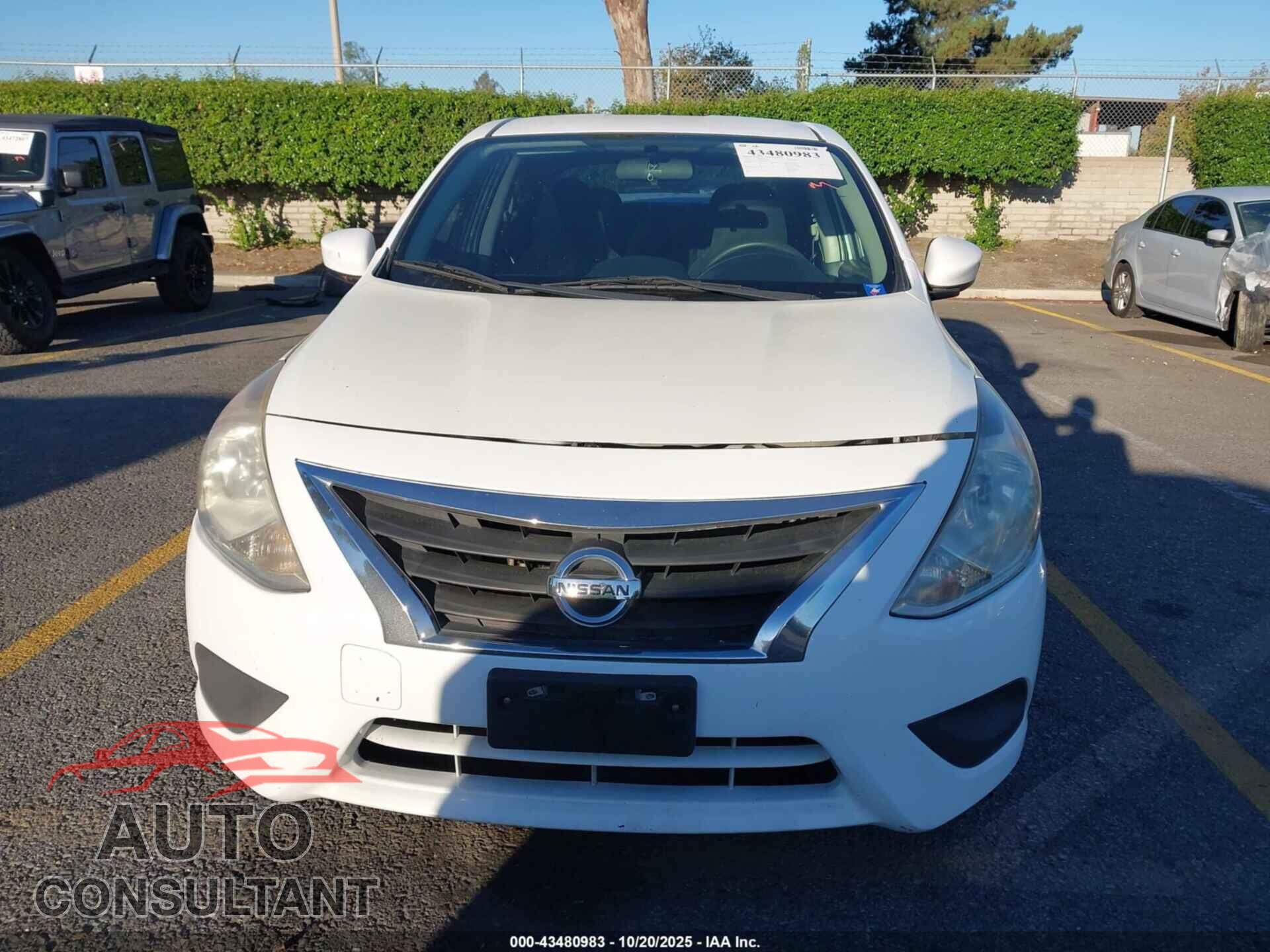 NISSAN VERSA 2016 - 3N1CN7AP3GL904279