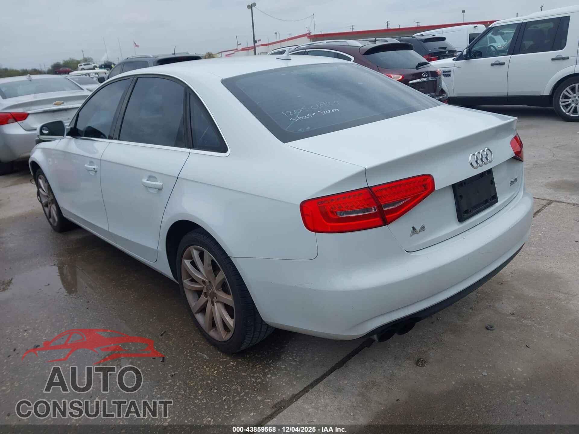 AUDI A4 2013 - WAUEFAFL3DN025847