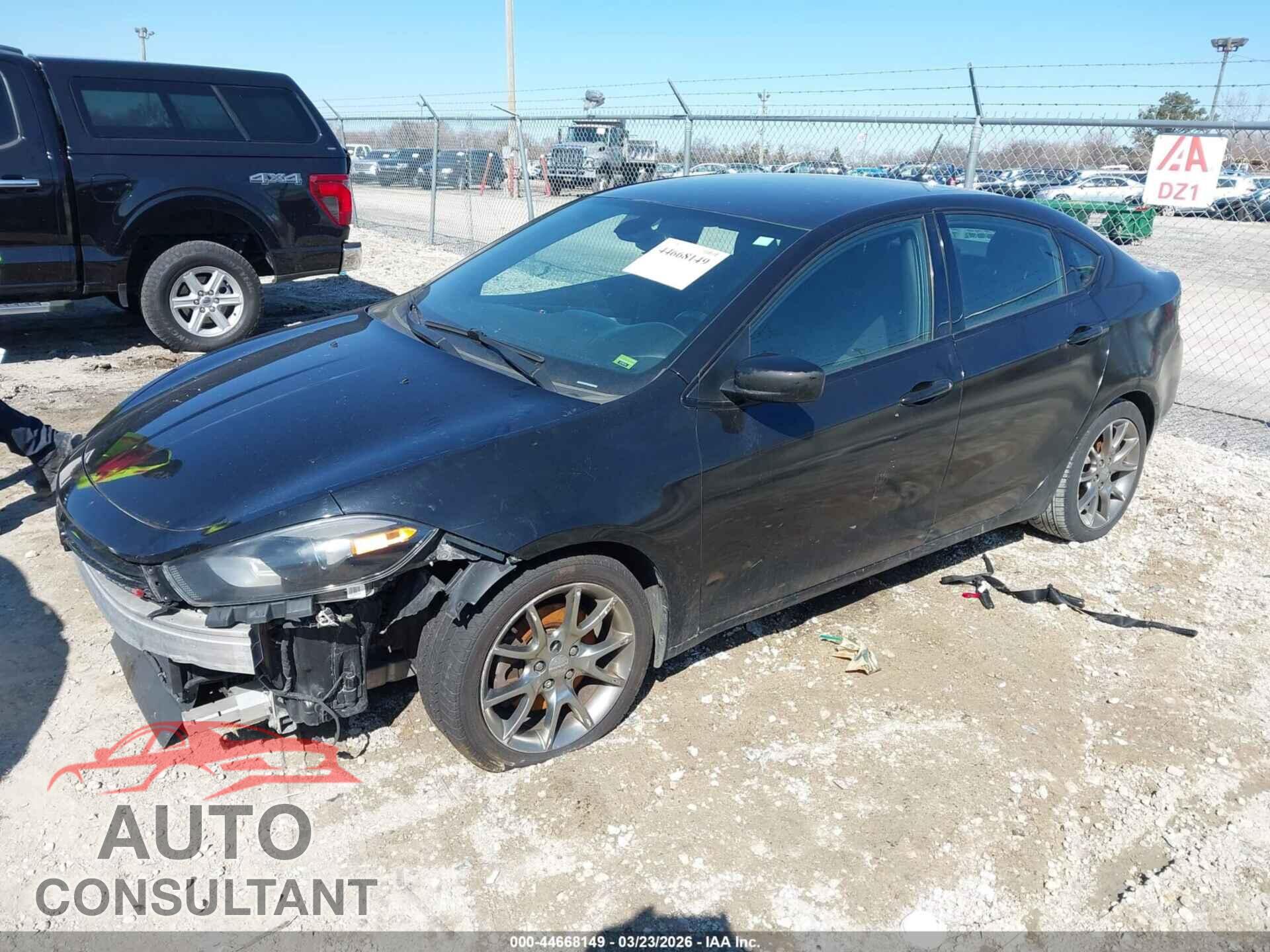 DODGE DART 2015 - 1C3CDFBB7FD166511