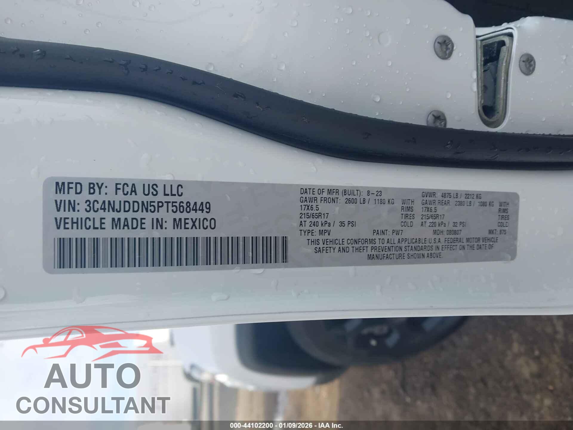 JEEP COMPASS 2023 - 3C4NJDDN5PT568449