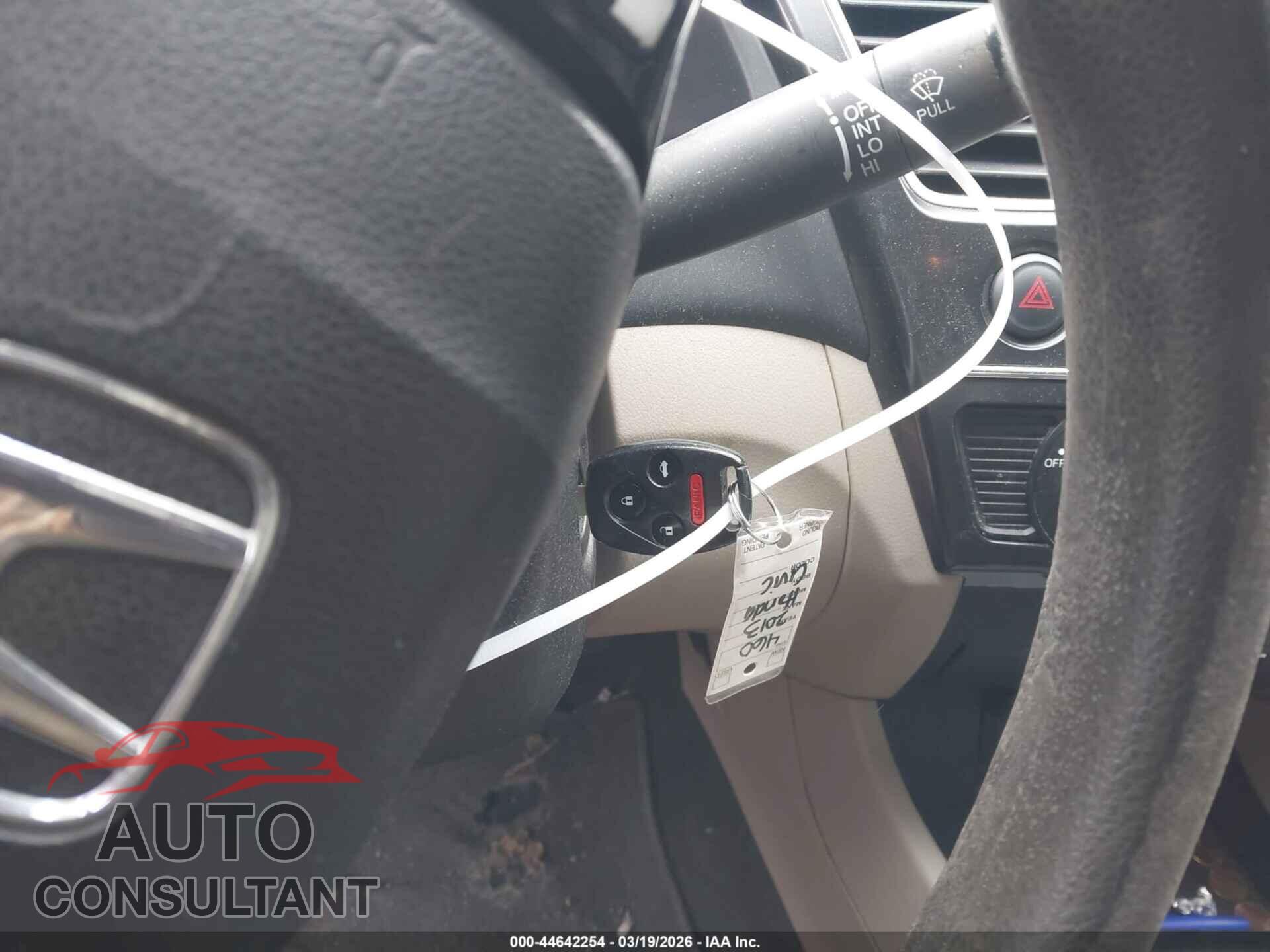 HONDA CIVIC 2013 - 19XFB2F54DE262460