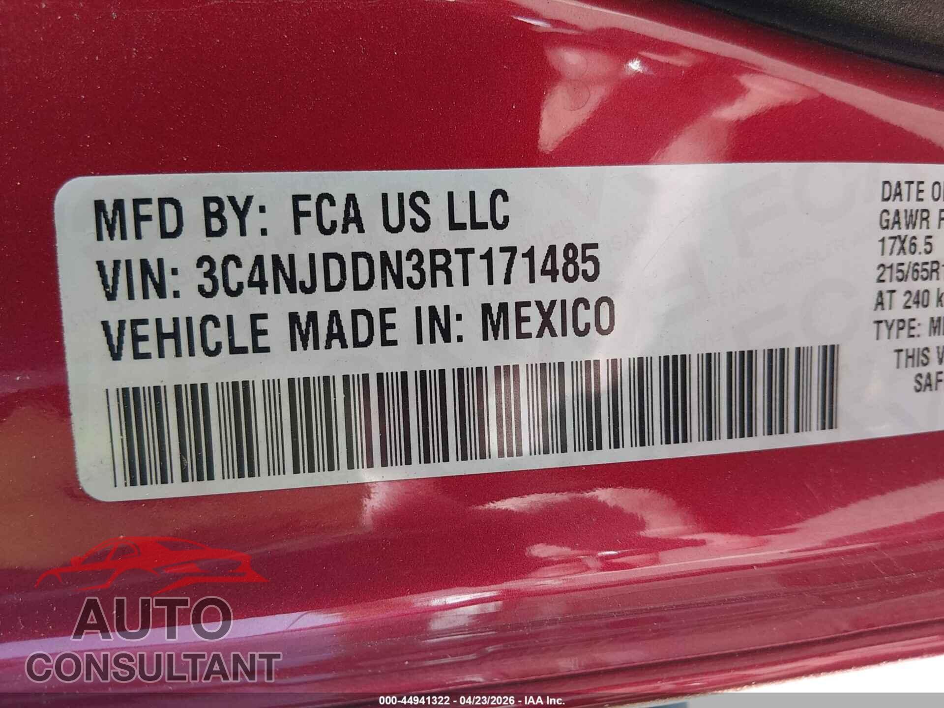 JEEP COMPASS 2024 - 3C4NJDDN3RT171485