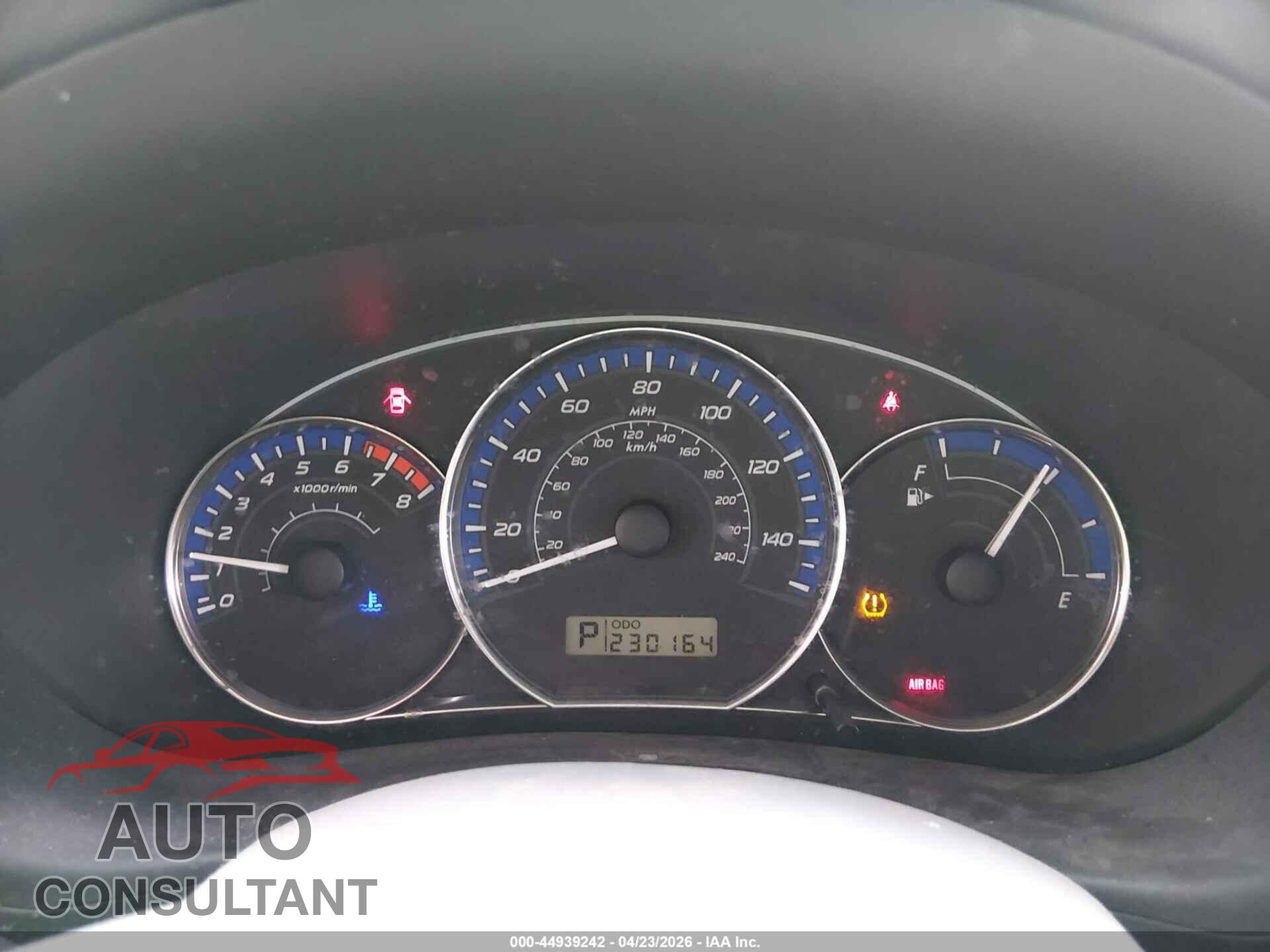 SUBARU FORESTER 2012 - JF2SHBDC8CH441643