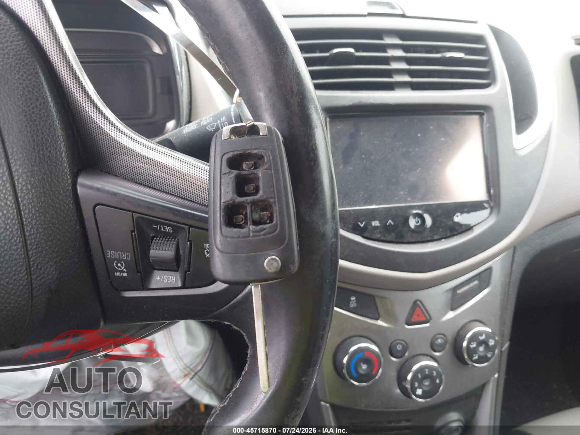 CHEVROLET TRAX 2016 - 3GNCJMSB7GL166360