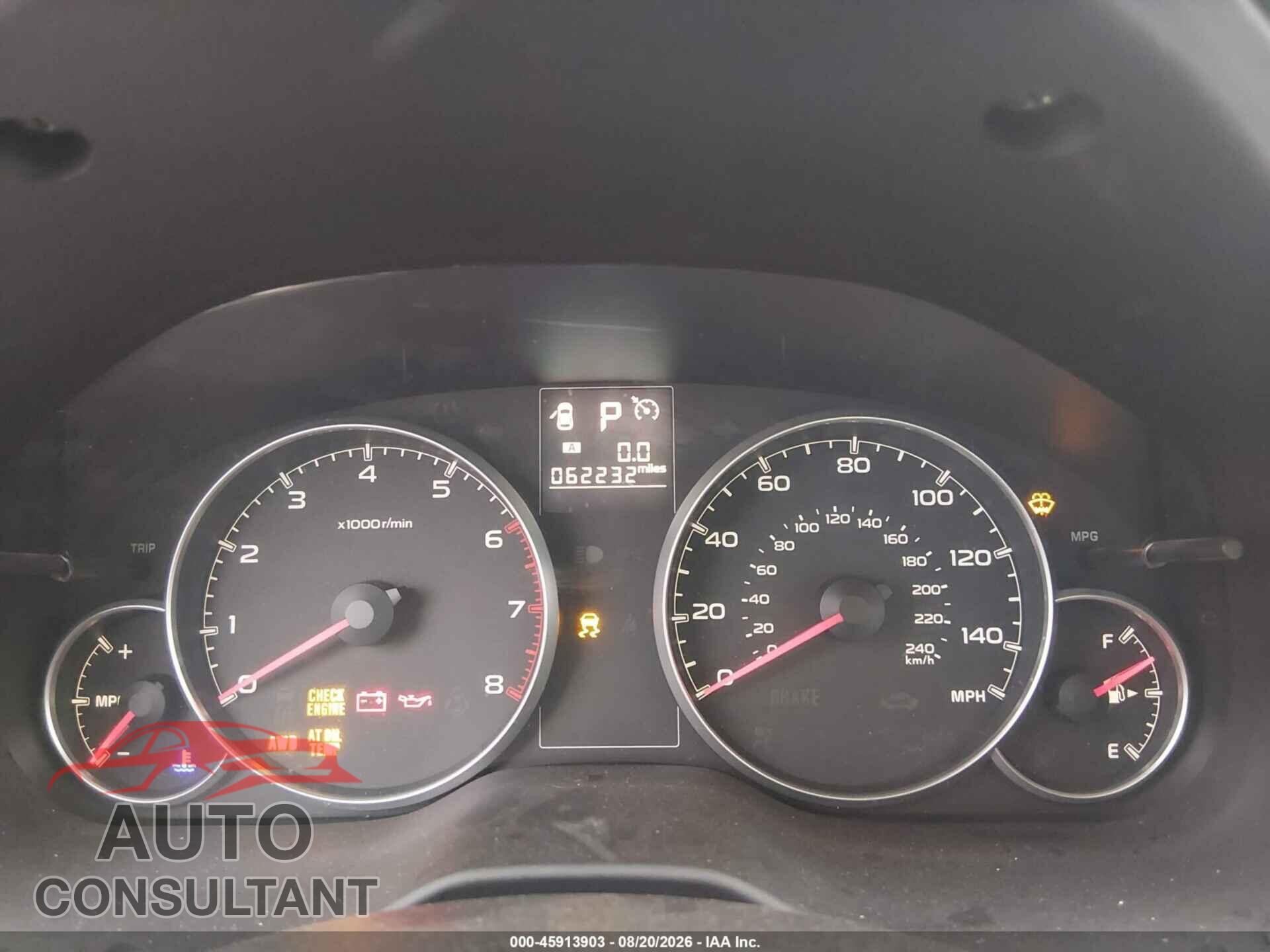 SUBARU OUTBACK 2014 - 4S4BRCAC4E3247743