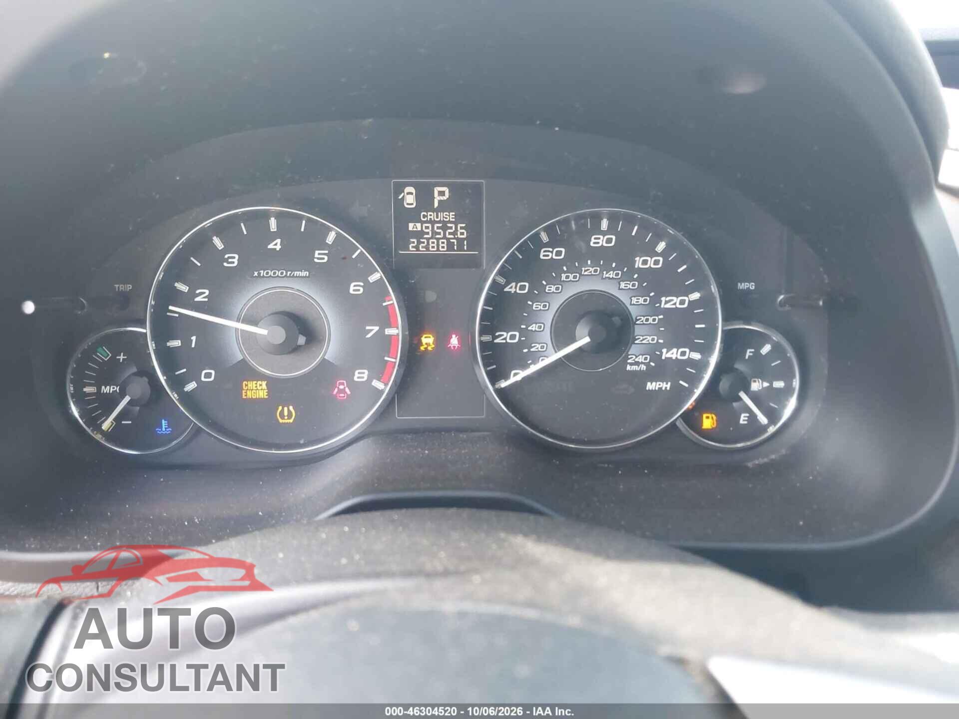 SUBARU OUTBACK 2010 - 4S4BRBLC8A3379471